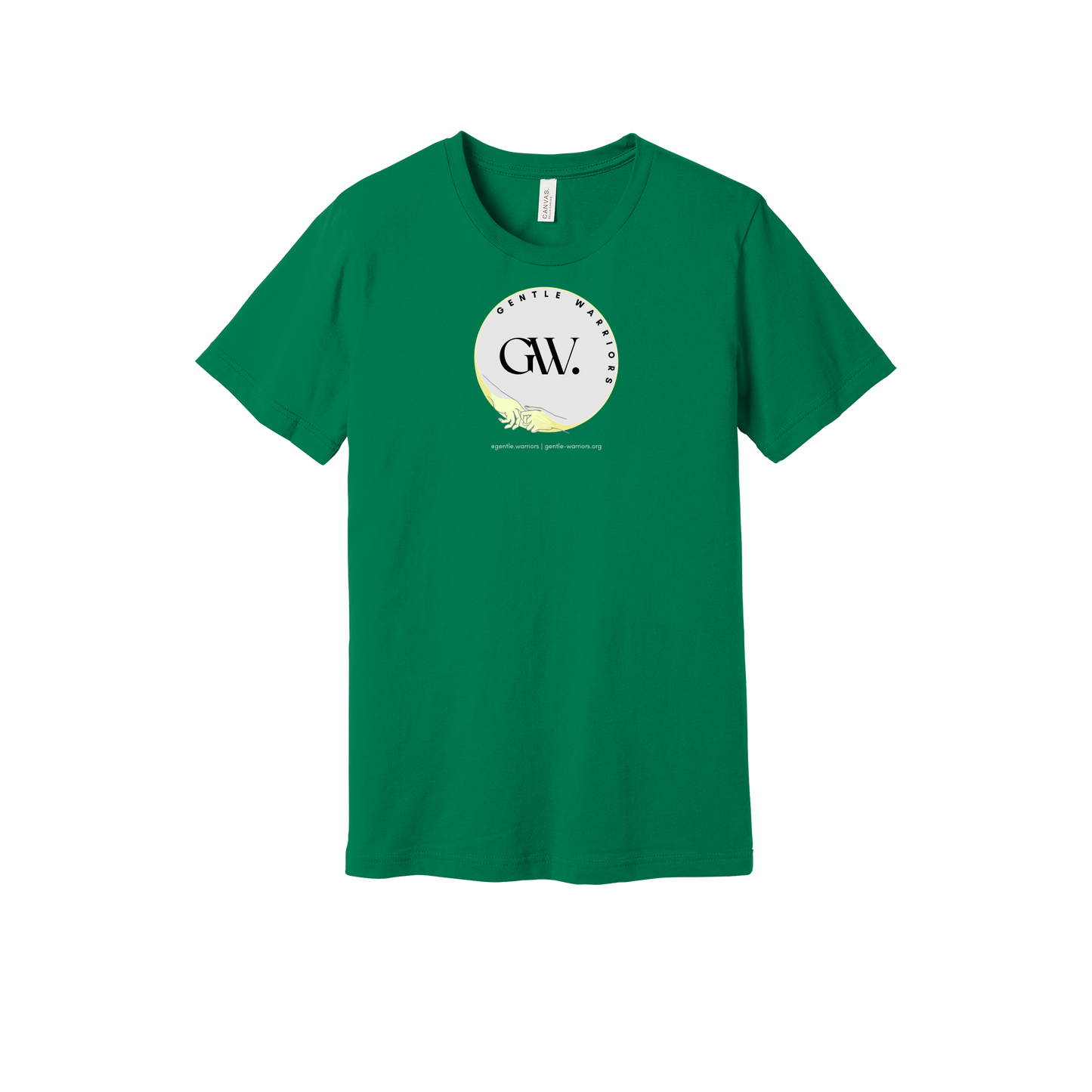 gentle-warriors-everyday-essentials-short-sleeve-tee-dtf-front-BC3001-kelly-flat-front