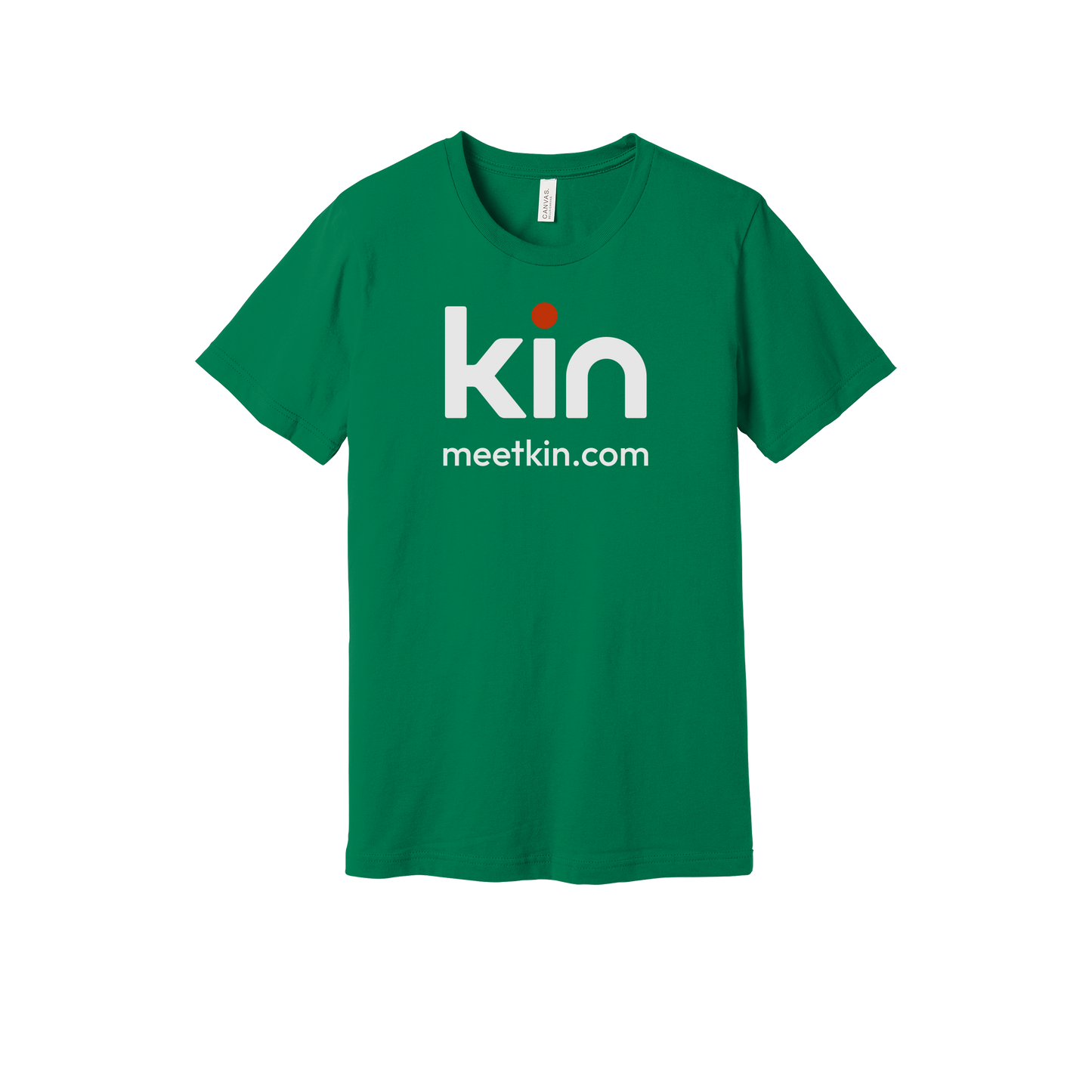 kin-everyday-essentials-short-sleeve-tee-dtf-front-BC3001-kelly-flat-front