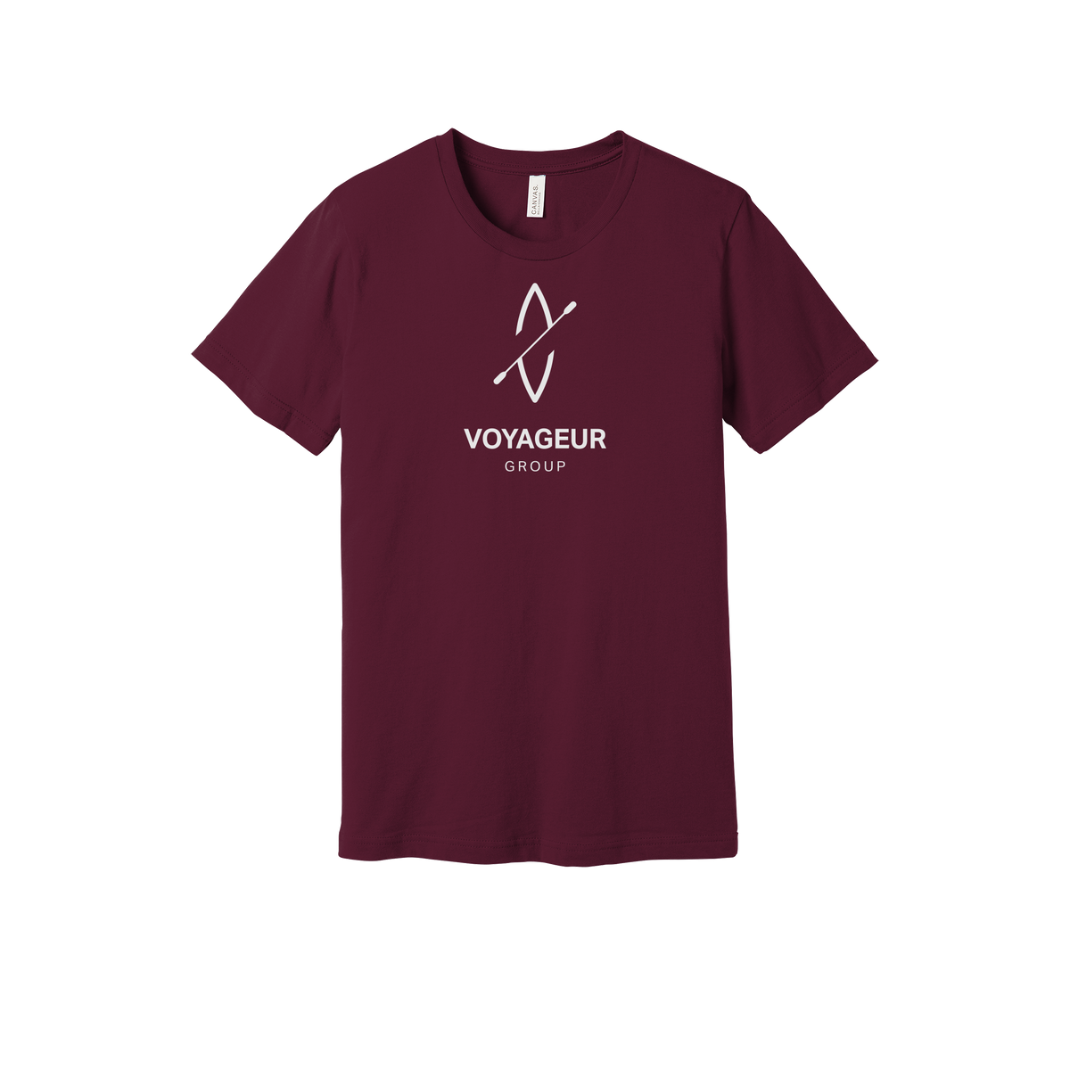 voyageurgroup-everyday-essentials-short-sleeve-tee-dtf-front-BC3001-maroon-flat-front