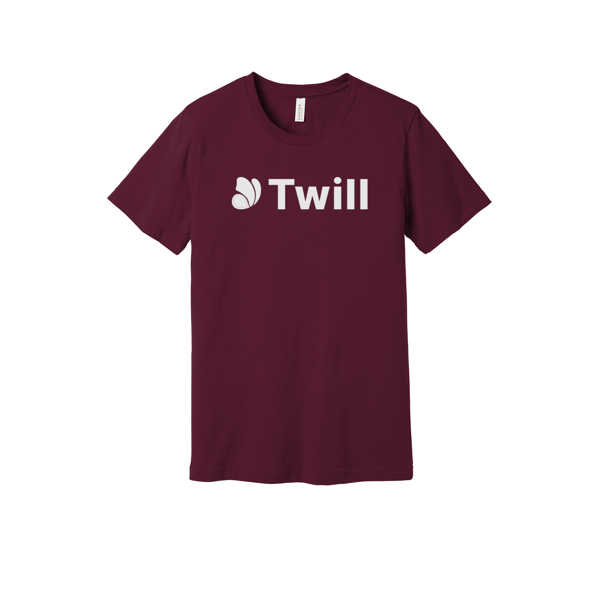 withtwill-everyday-essentials-short-sleeve-tee-dtf-front-BC3001-maroon-flat-front