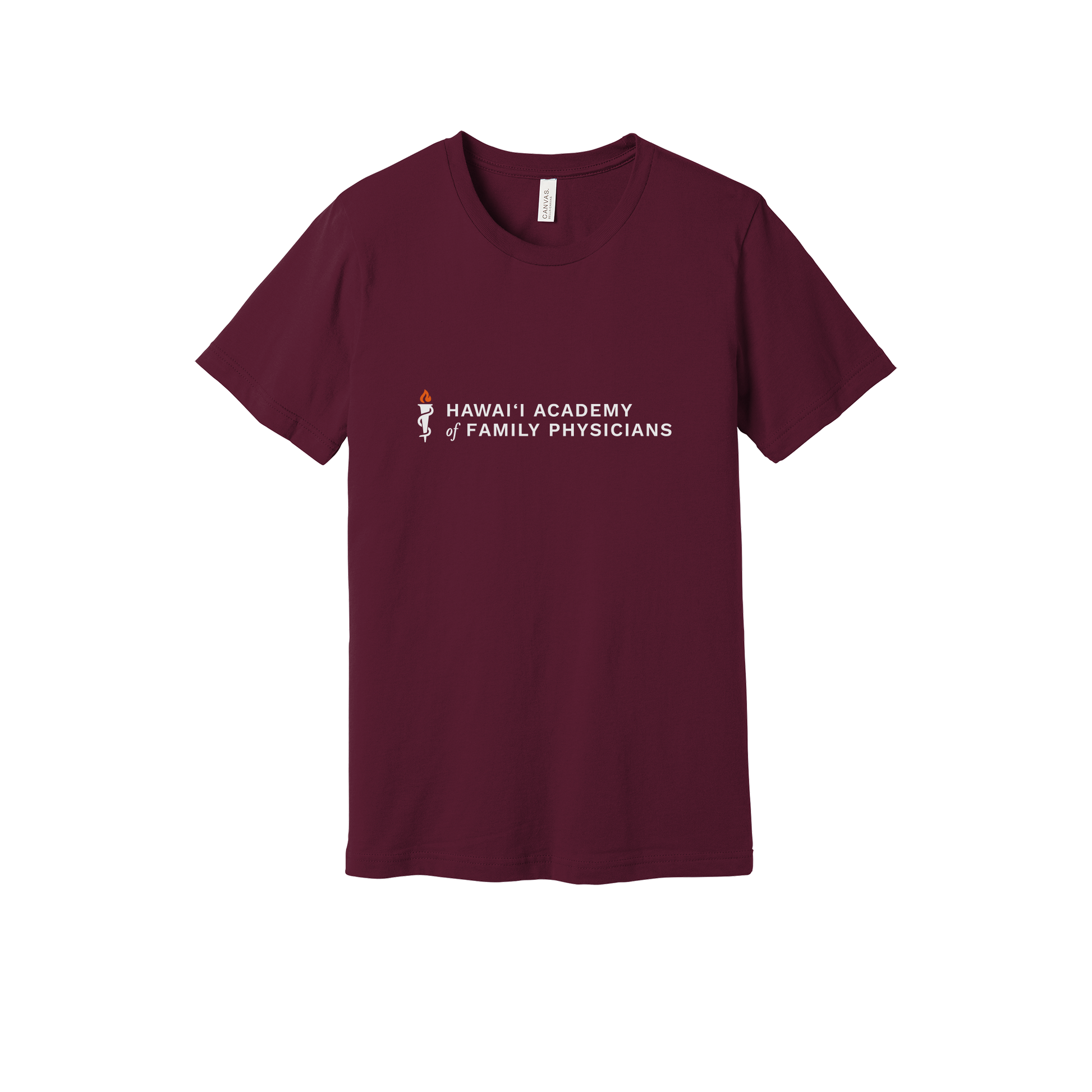 hafp-everyday-essentials-clinic-short-sleeve-tee-dtf-front-BC3001-maroon-flat-front