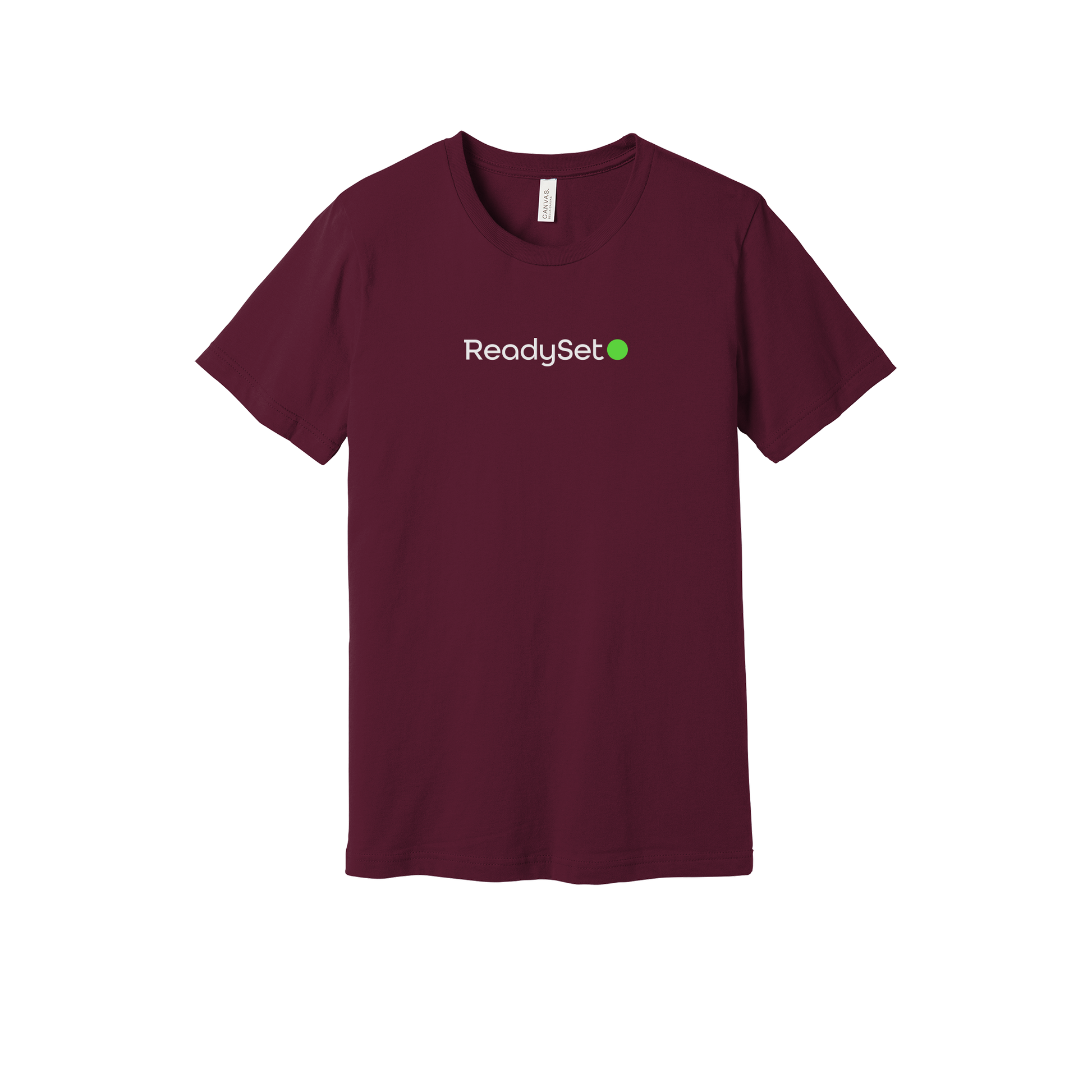 readysetsurgical-everyday-essentials-clinic-short-sleeve-tee-dtf-front-BC3001-maroon-flat-front