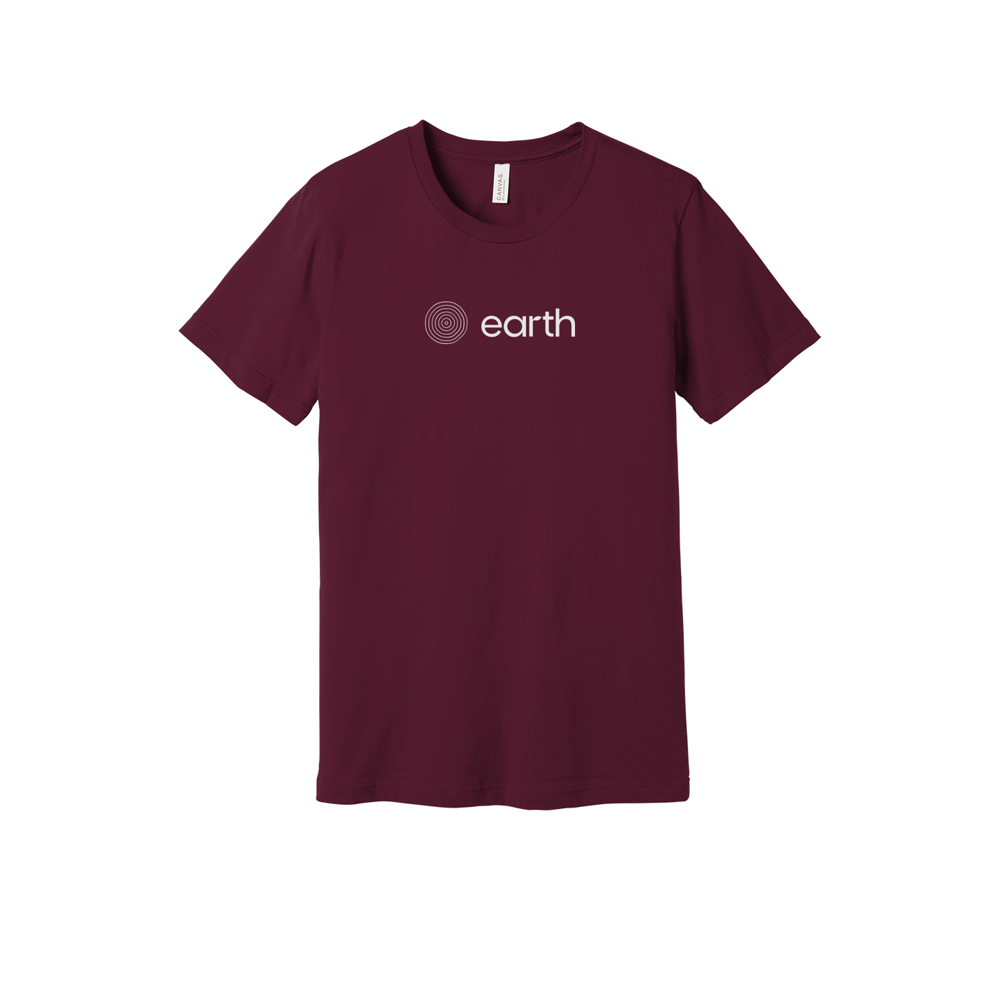 earthfuneral-everyday-essentials-short-sleeve-tee-dtf-front-BC3001-maroon-flat-front