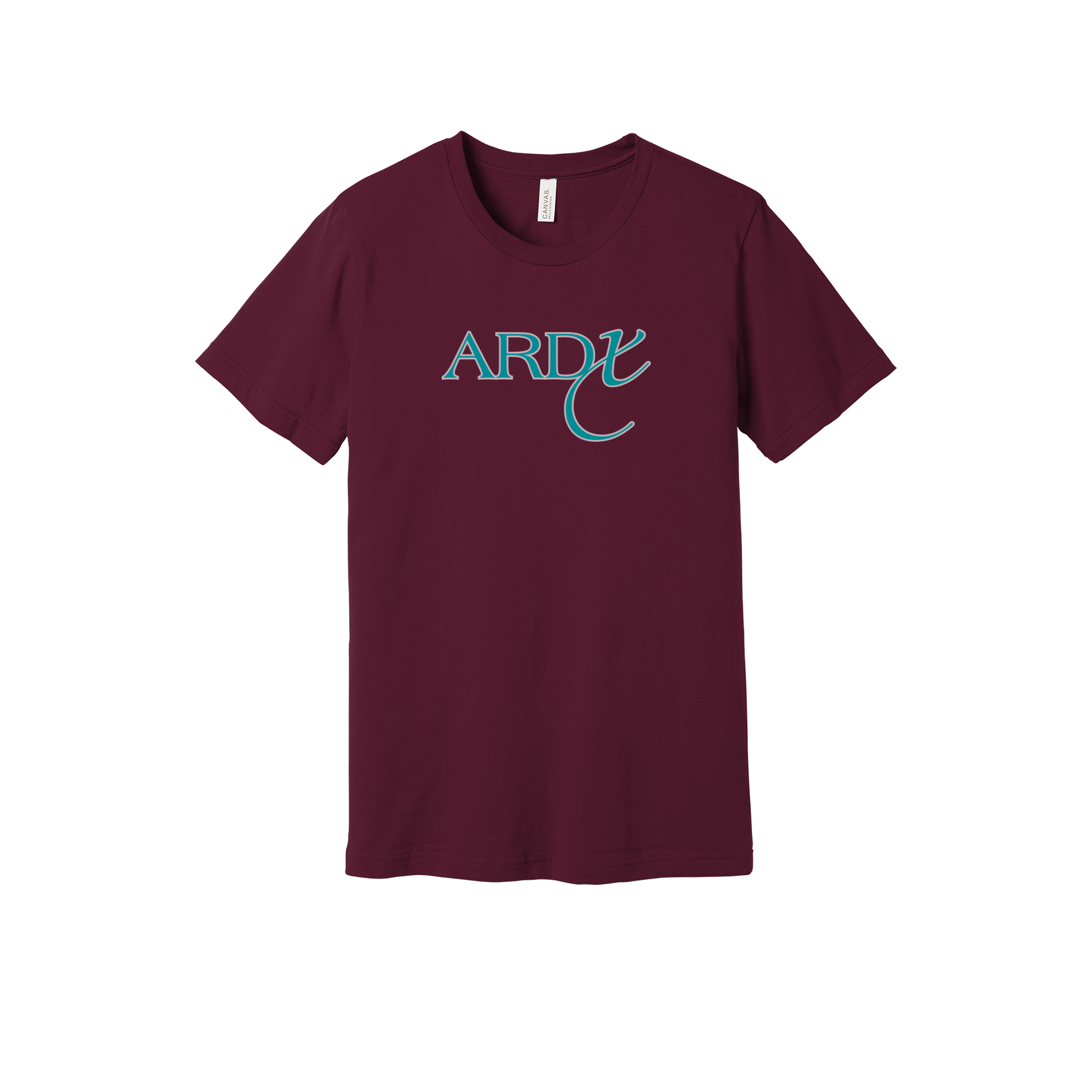 ardx-everyday-essentials-short-sleeve-tee-dtf-front-BC3001-maroon-flat-front