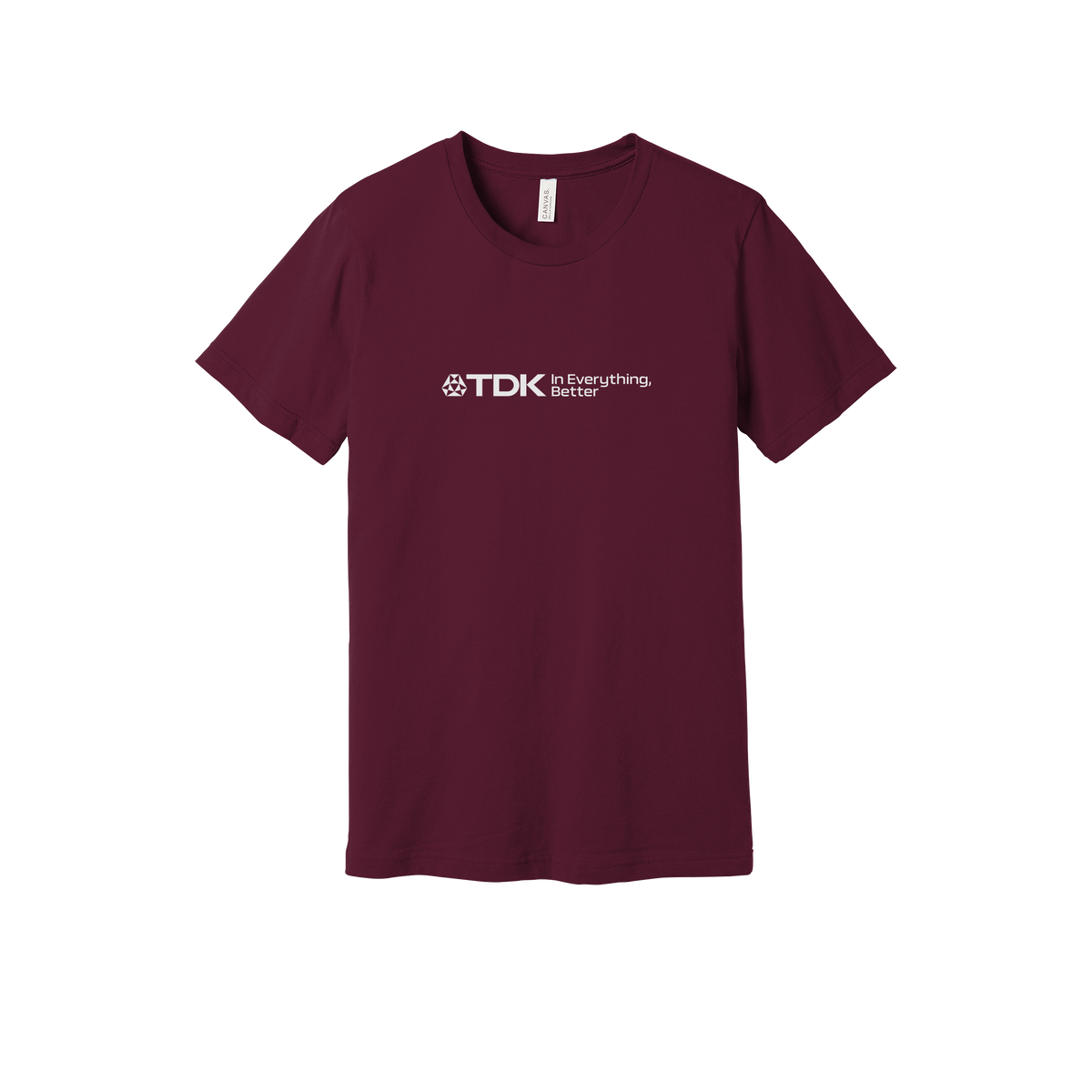 tdk-everyday-essentials-short-sleeve-tee-dtf-front-BC3001-maroon-flat-front