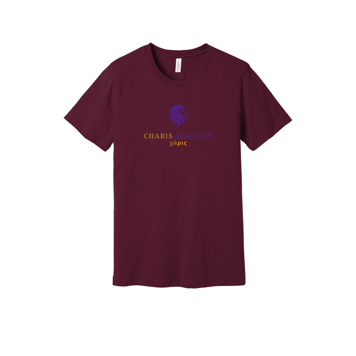 cahazleton-everyday-essentials-short-sleeve-tee-dtf-front-BC3001-maroon-flat-front
