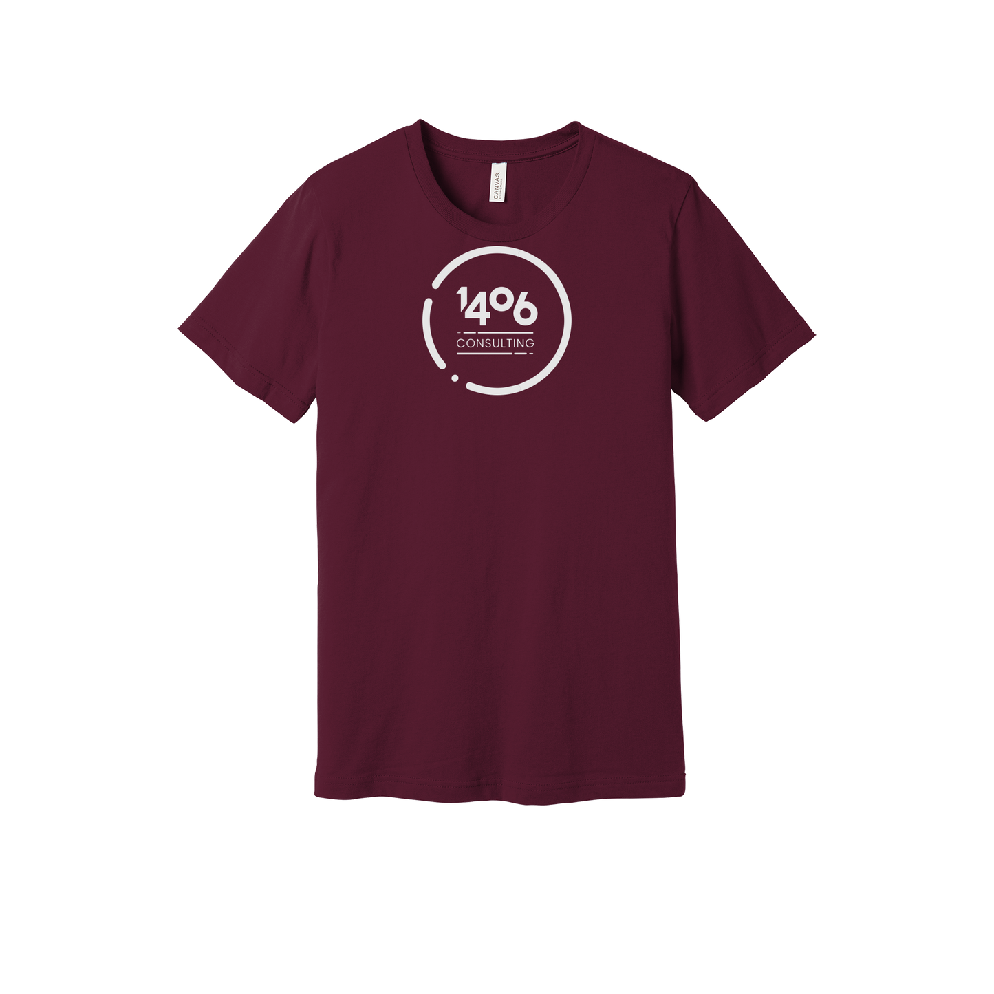 1406consulting-everyday-essentials-short-sleeve-tee-dtf-front-BC3001-maroon-flat-front