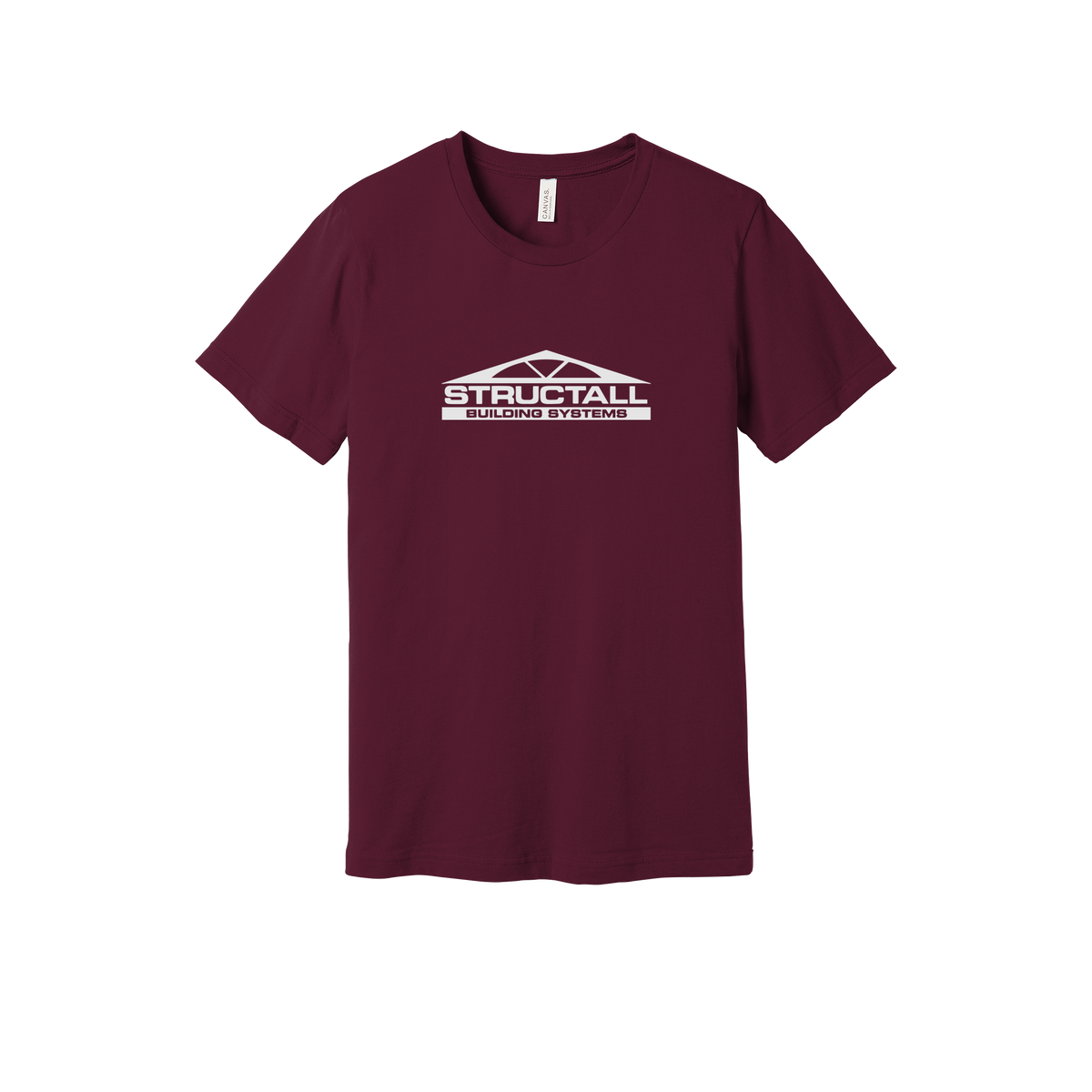 structall-everyday-essentials-short-sleeve-tee-dtf-front-BC3001-maroon-flat-front