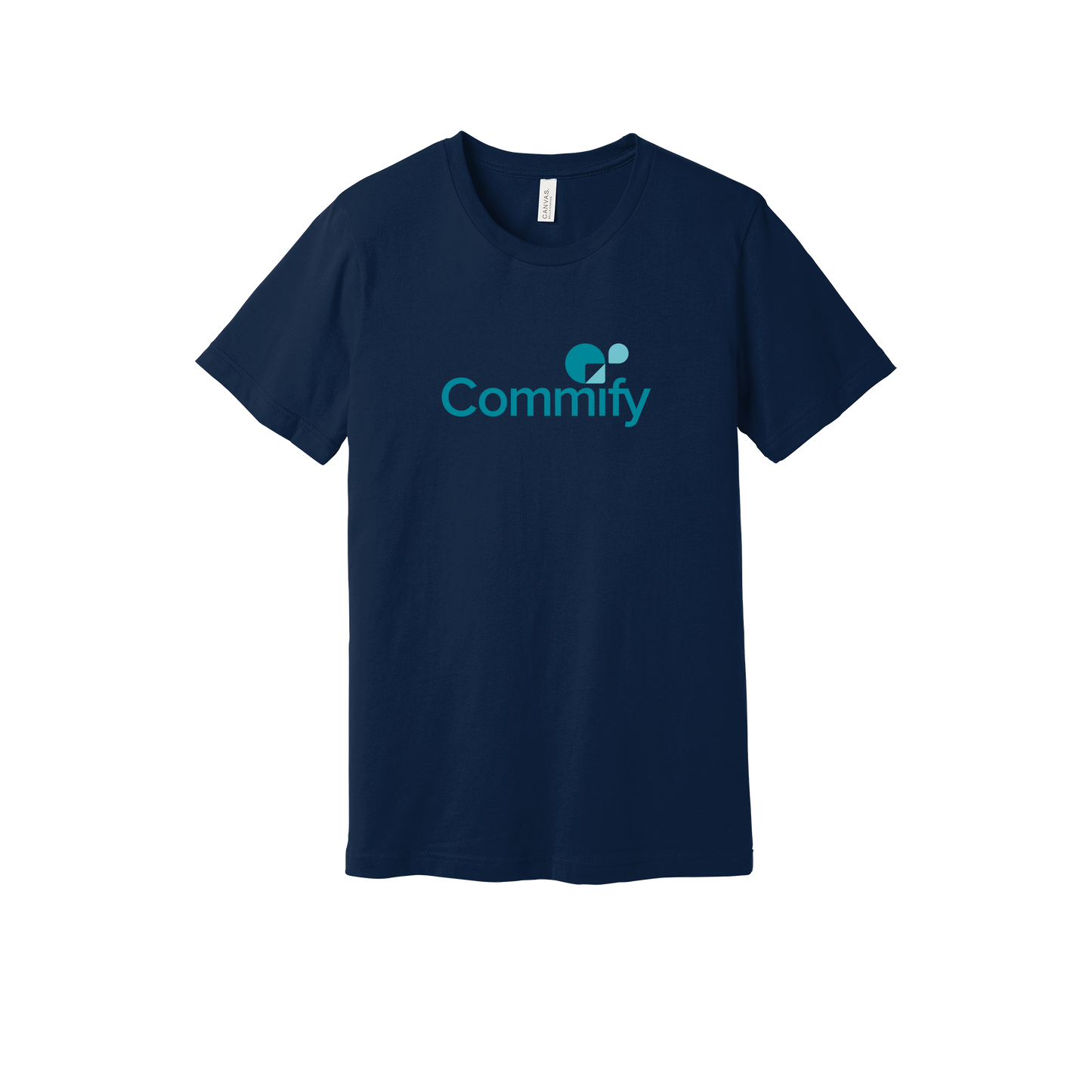 commify-everyday-essentials-short-sleeve-tee-dtf-front-BC3001-navy-flat-front