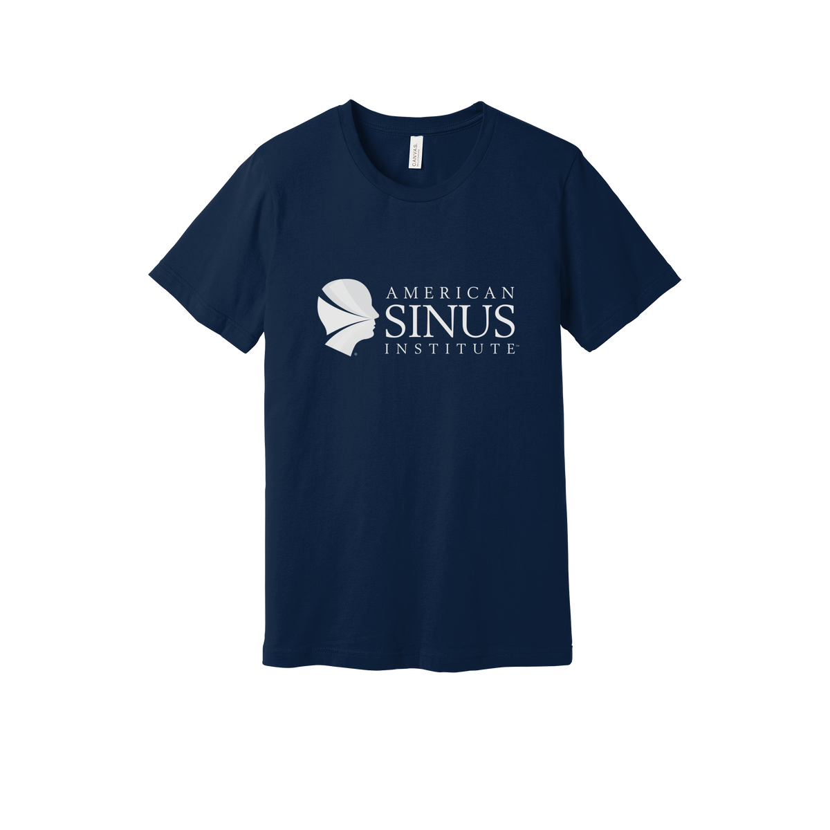 americansinus-everyday-essentials-clinic-short-sleeve-tee-dtf-front-BC3001-navy-flat-front