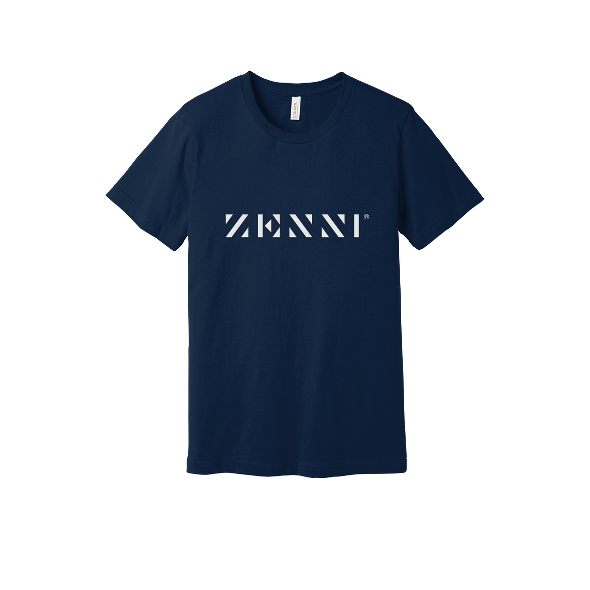 zennioptical-everyday-essentials-clinic-short-sleeve-tee-dtf-front-BC3001-navy-flat-front