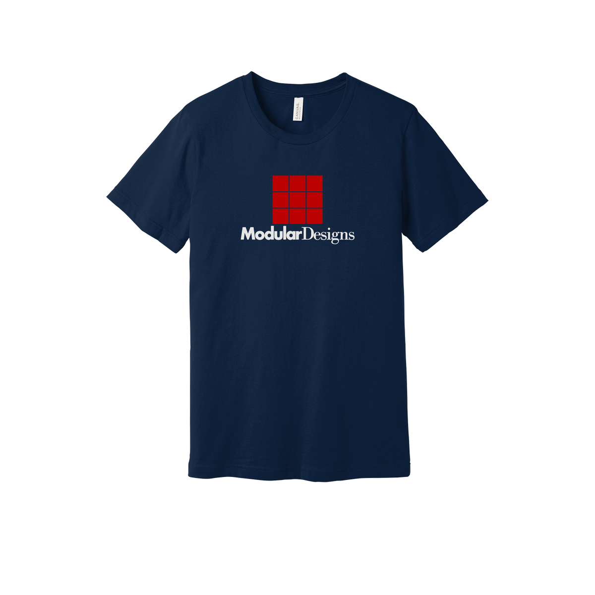 modulardesignsflooring-everyday-essentials-short-sleeve-tee-dtf-front-BC3001-navy-flat-front