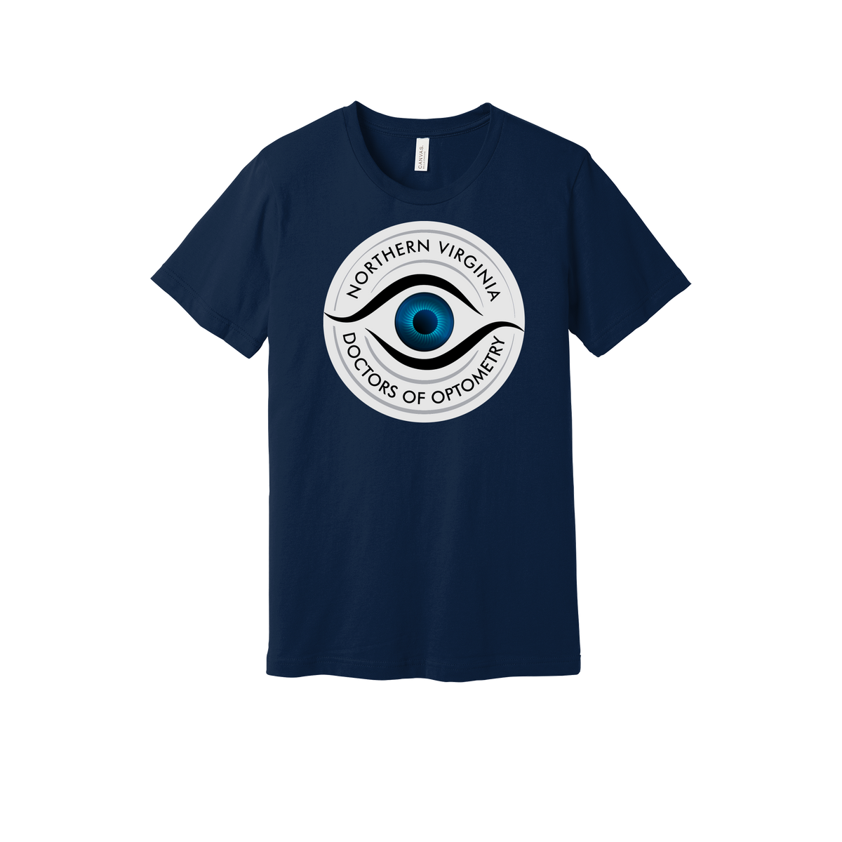 novaeyedocs-everyday-essentials-clinic-short-sleeve-tee-dtf-front-BC3001-navy-flat-front