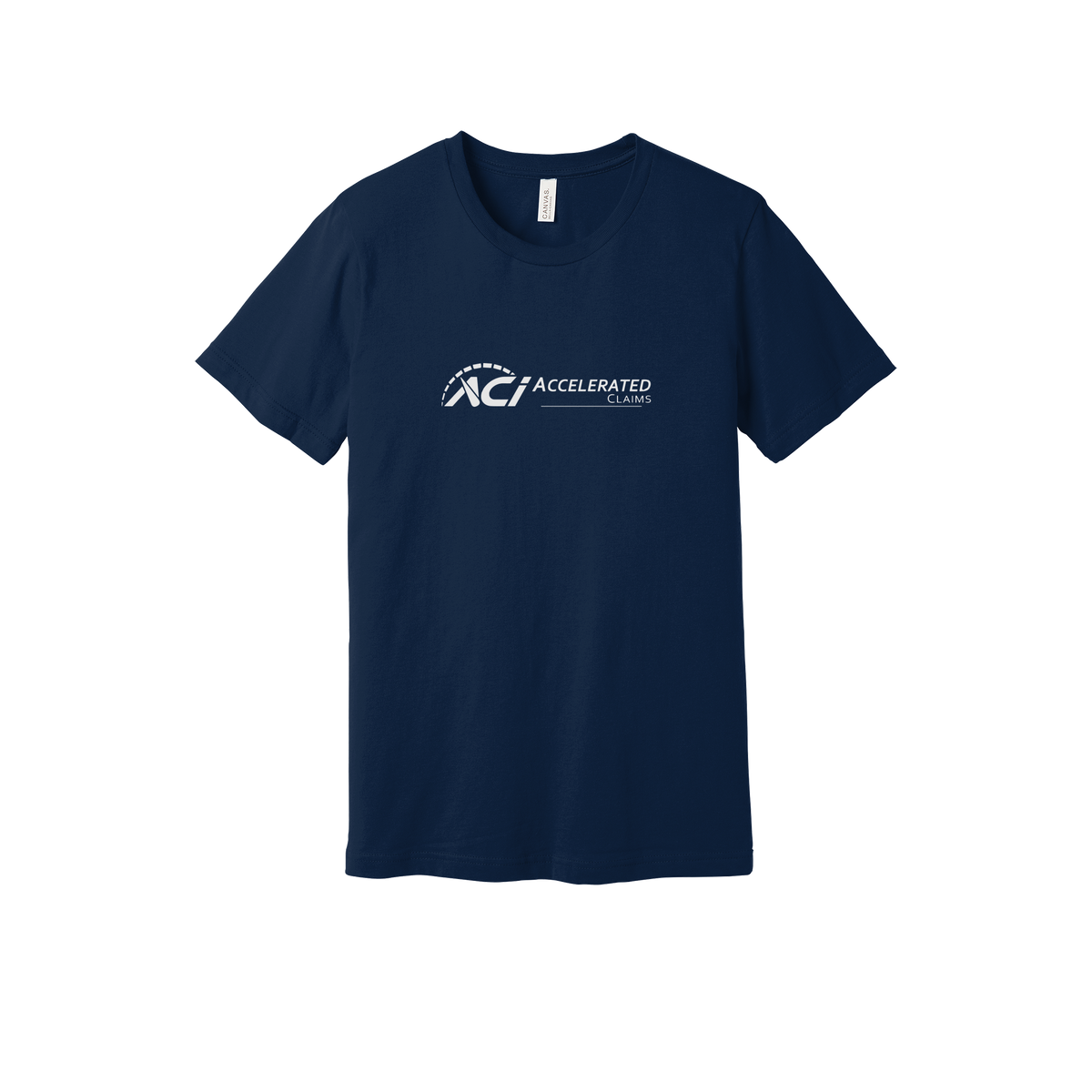 accelclaims-everyday-essentials-short-sleeve-tee-dtf-front-BC3001-navy-flat-front