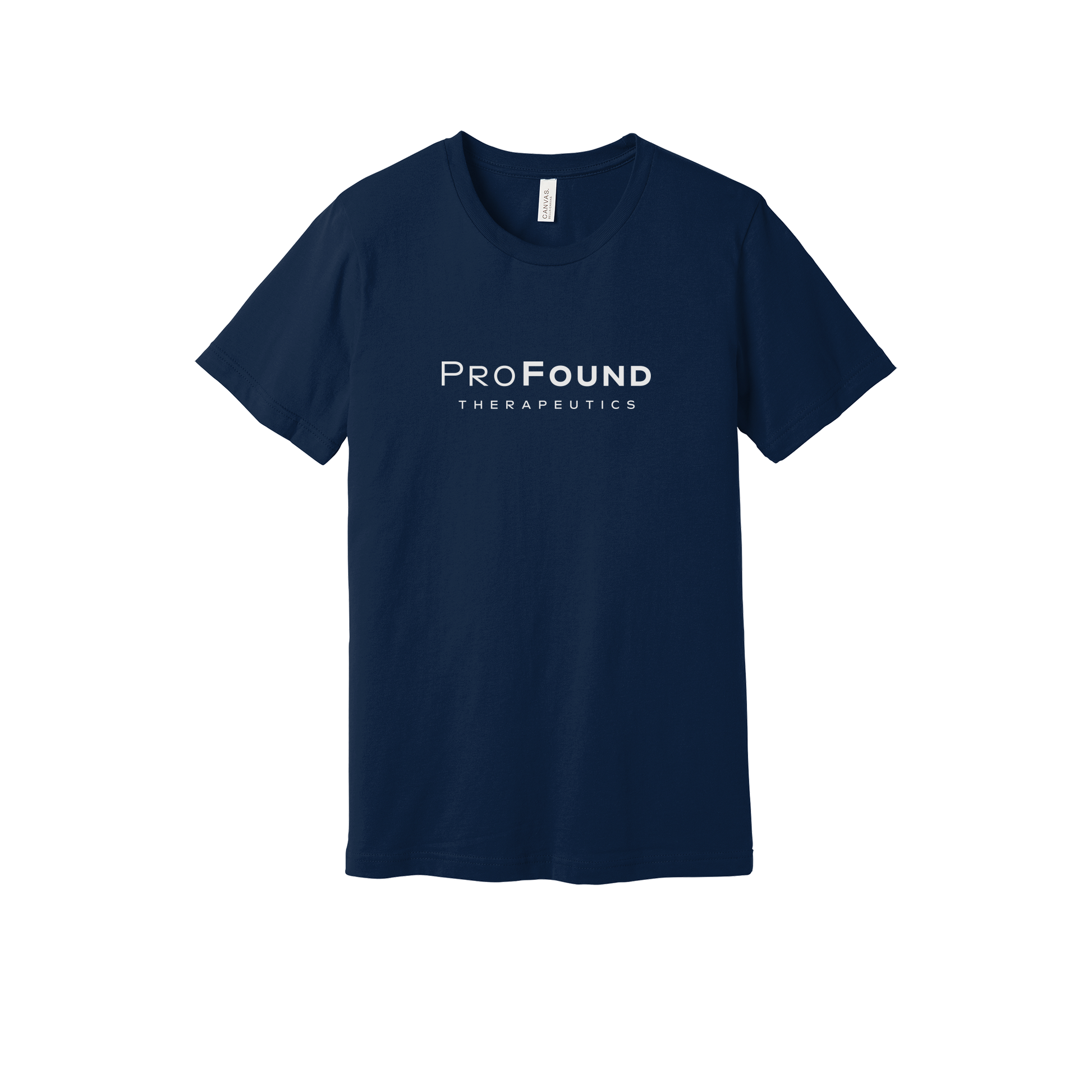 profoundtx-everyday-essentials-short-sleeve-tee-dtf-front-BC3001-navy-flat-front