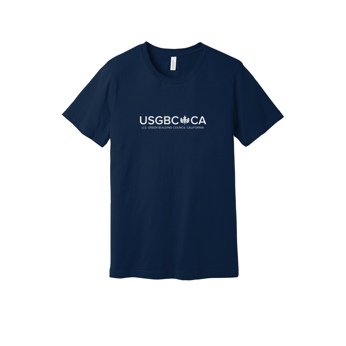 usgbc-ca-everyday-essentials-short-sleeve-tee-dtf-front-BC3001-navy-flat-front
