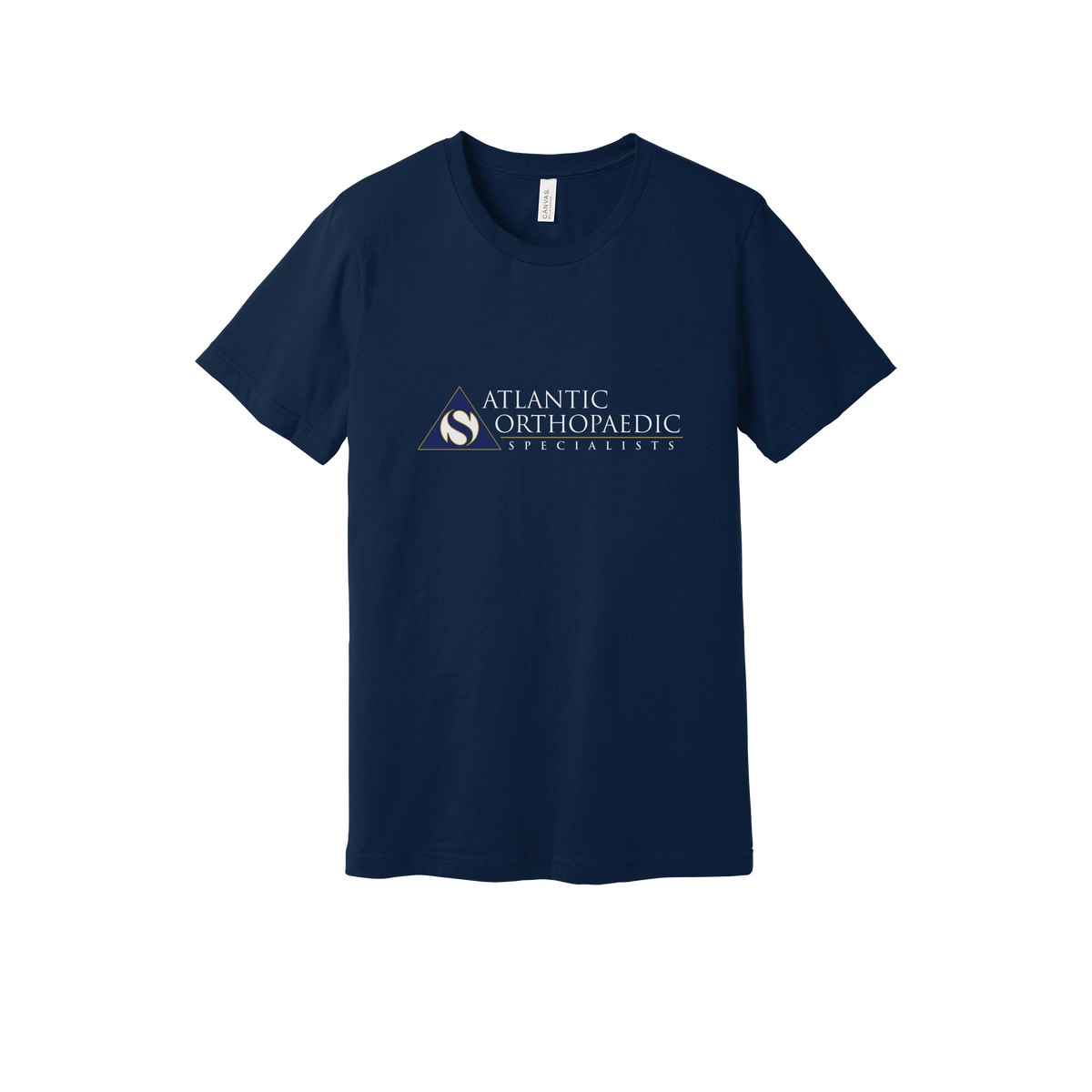atlanticortho-everyday-essentials-clinic-short-sleeve-tee-dtf-front-BC3001-navy-flat-front