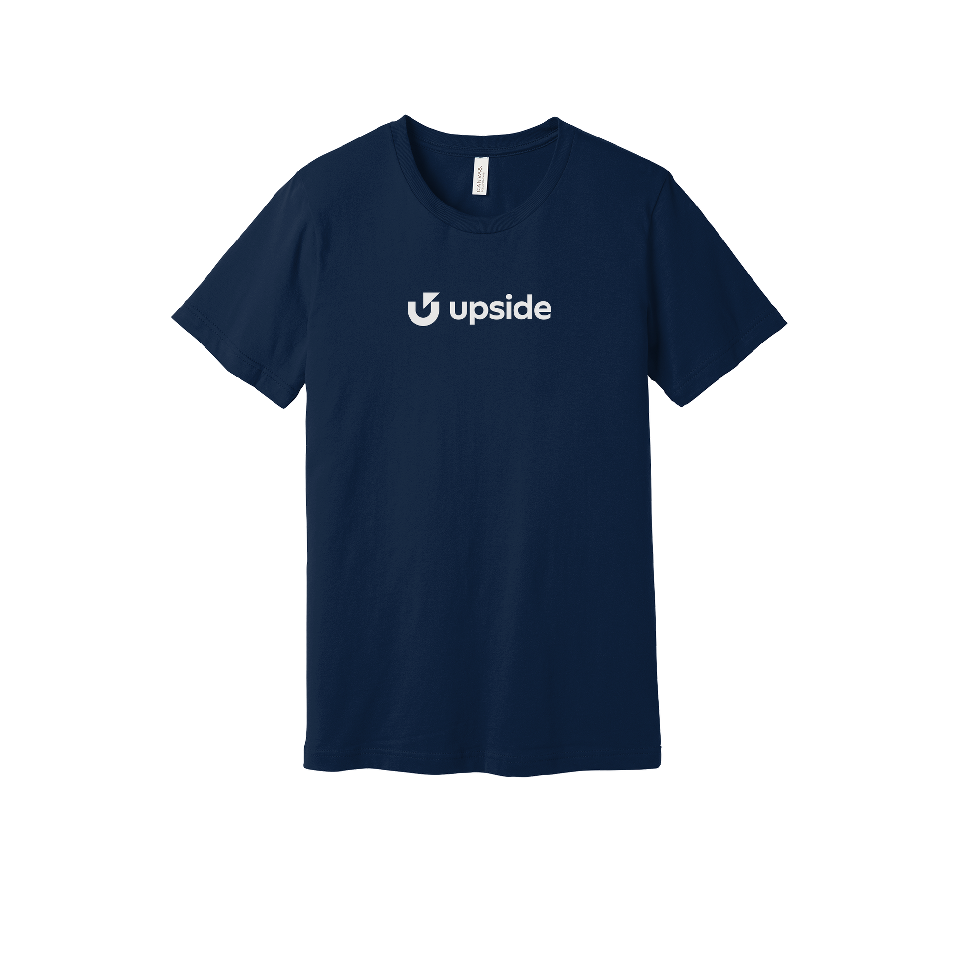 upside-everyday-essentials-short-sleeve-tee-dtf-front-BC3001-navy-flat-front