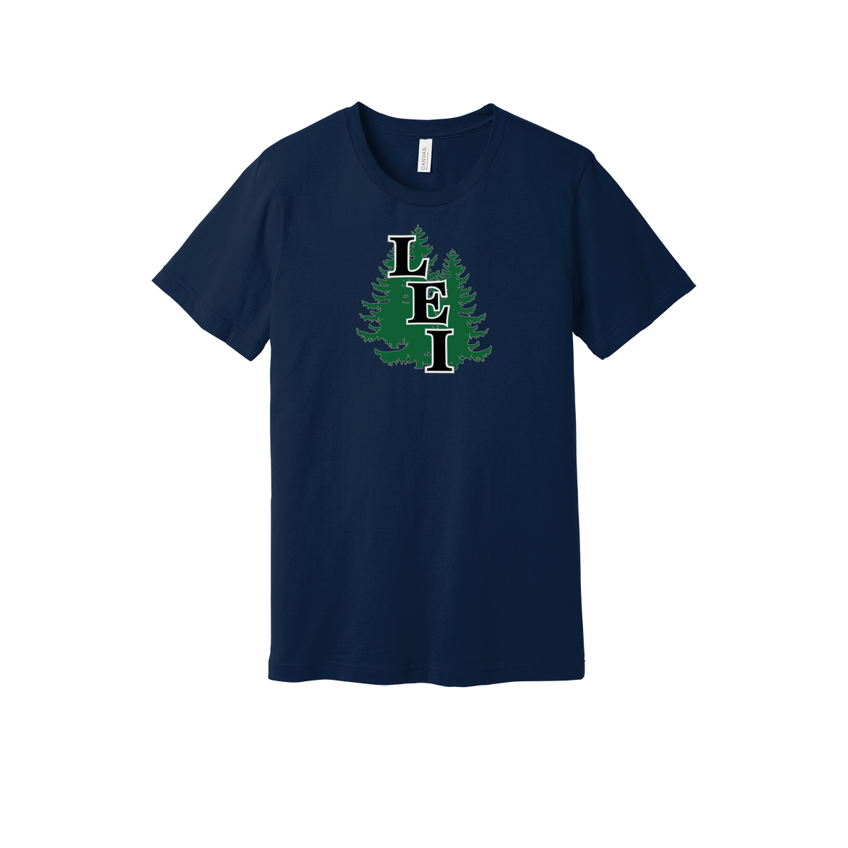 leisite-everyday-essentials-short-sleeve-tee-dtf-front-BC3001-navy-flat-front