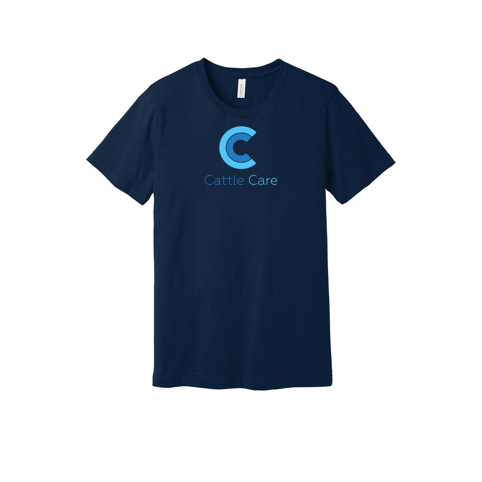 cattle-care-everyday-essentials-short-sleeve-tee-dtf-front-BC3001-navy-flat-front