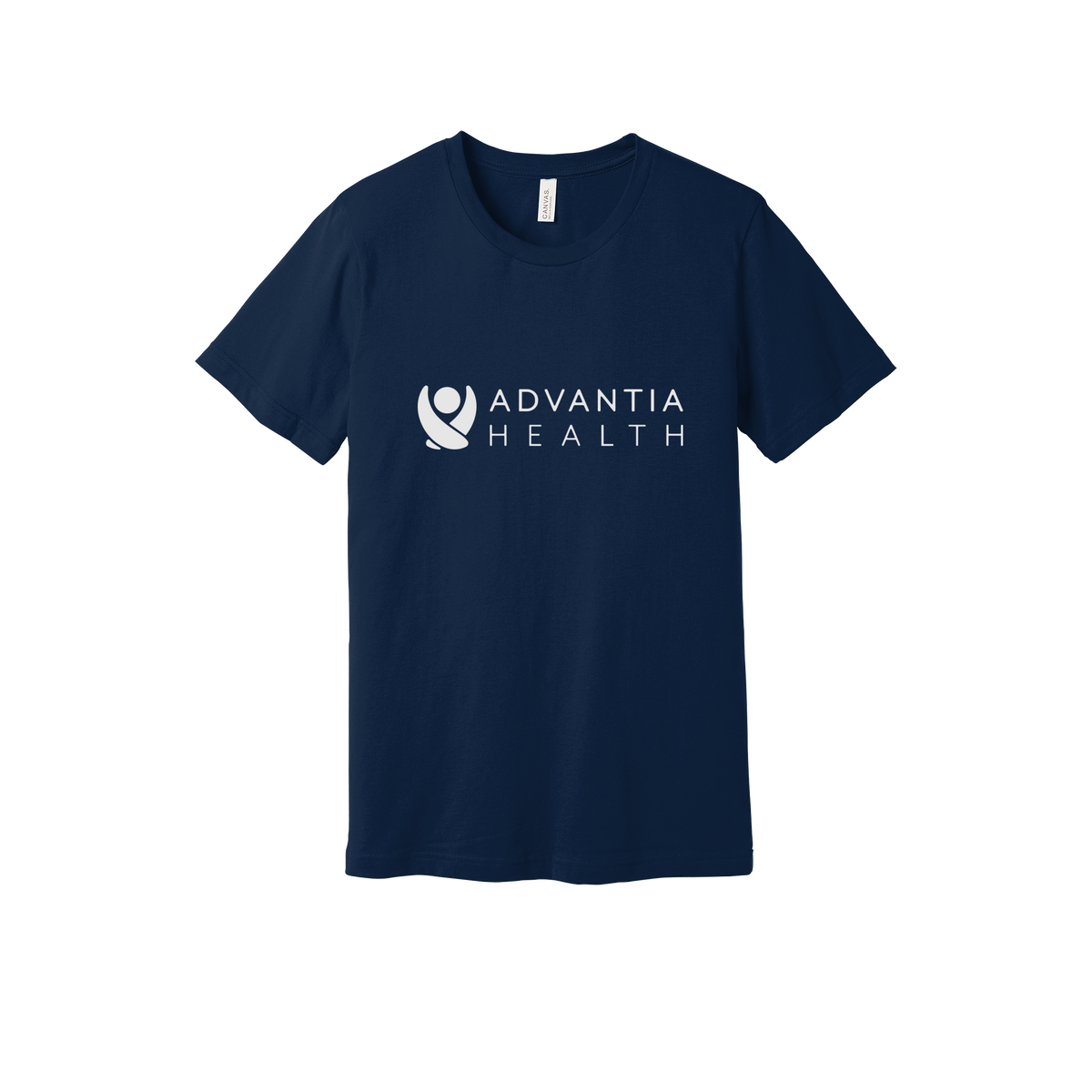 advantiahealth-everyday-essentials-clinic-short-sleeve-tee-dtf-front-BC3001-navy-flat-front