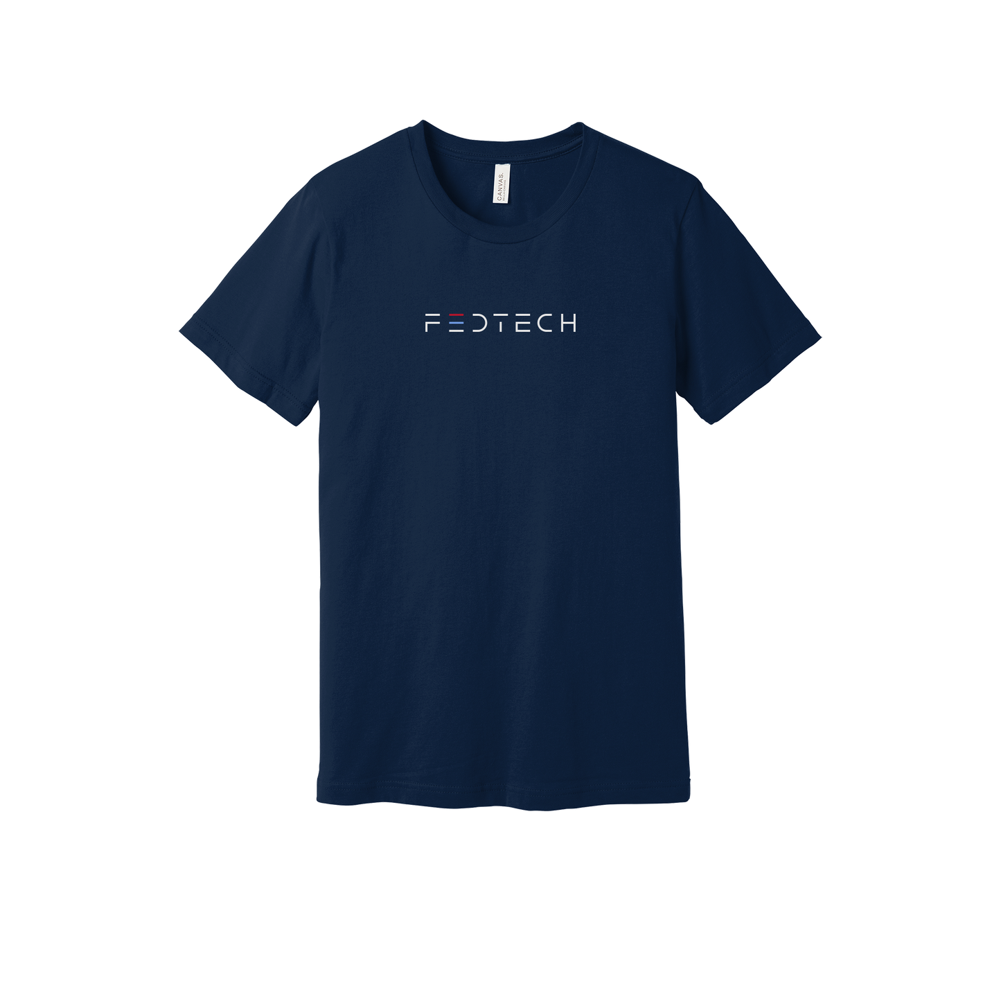 fedtech-everyday-essentials-short-sleeve-tee-dtf-front-BC3001-navy-flat-front