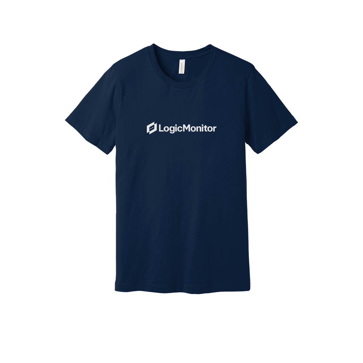 logicmonitor-everyday-essentials-short-sleeve-tee-dtf-front-BC3001-navy-flat-front