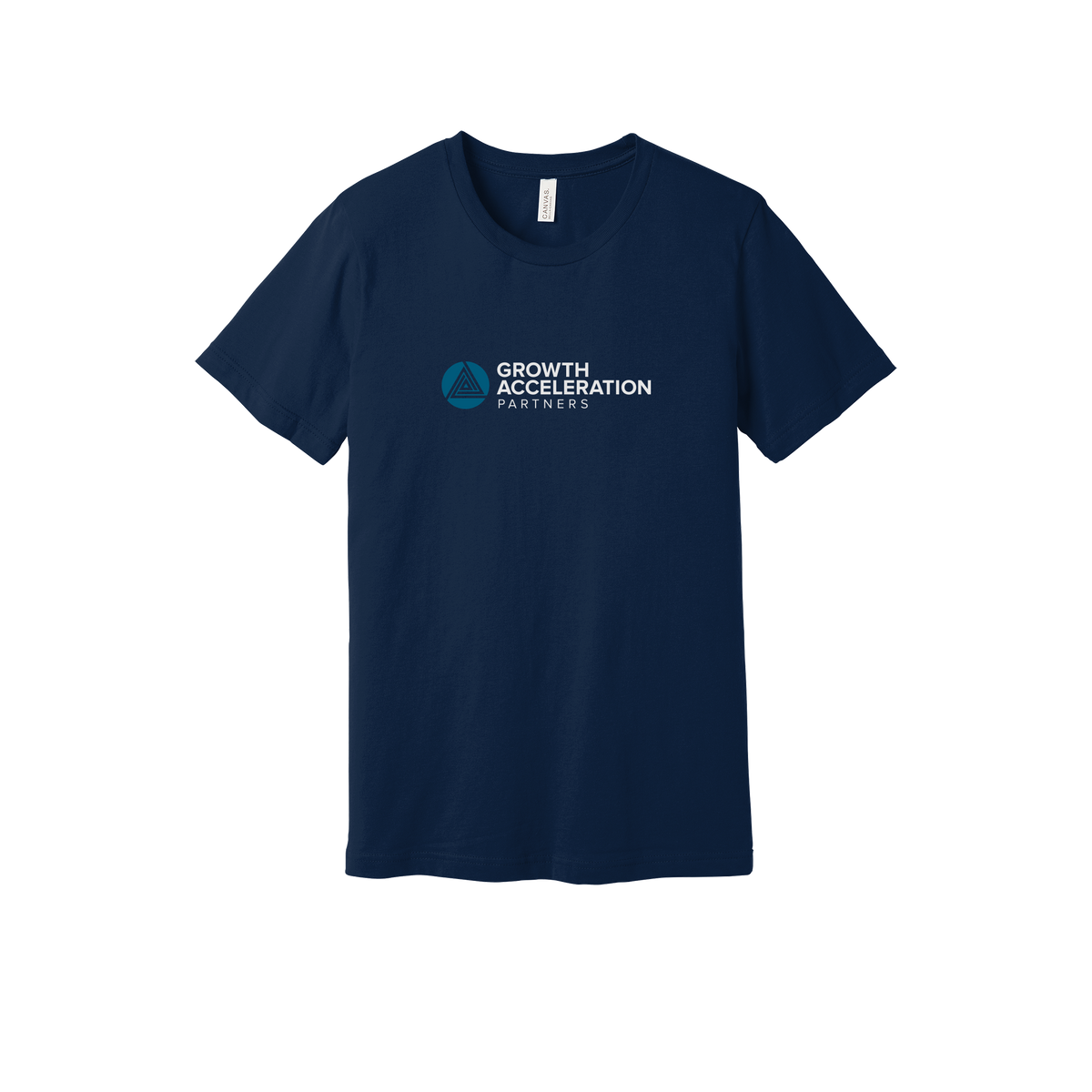growthaccelerationpartners-everyday-essentials-short-sleeve-tee-dtf-front-BC3001-navy-flat-front