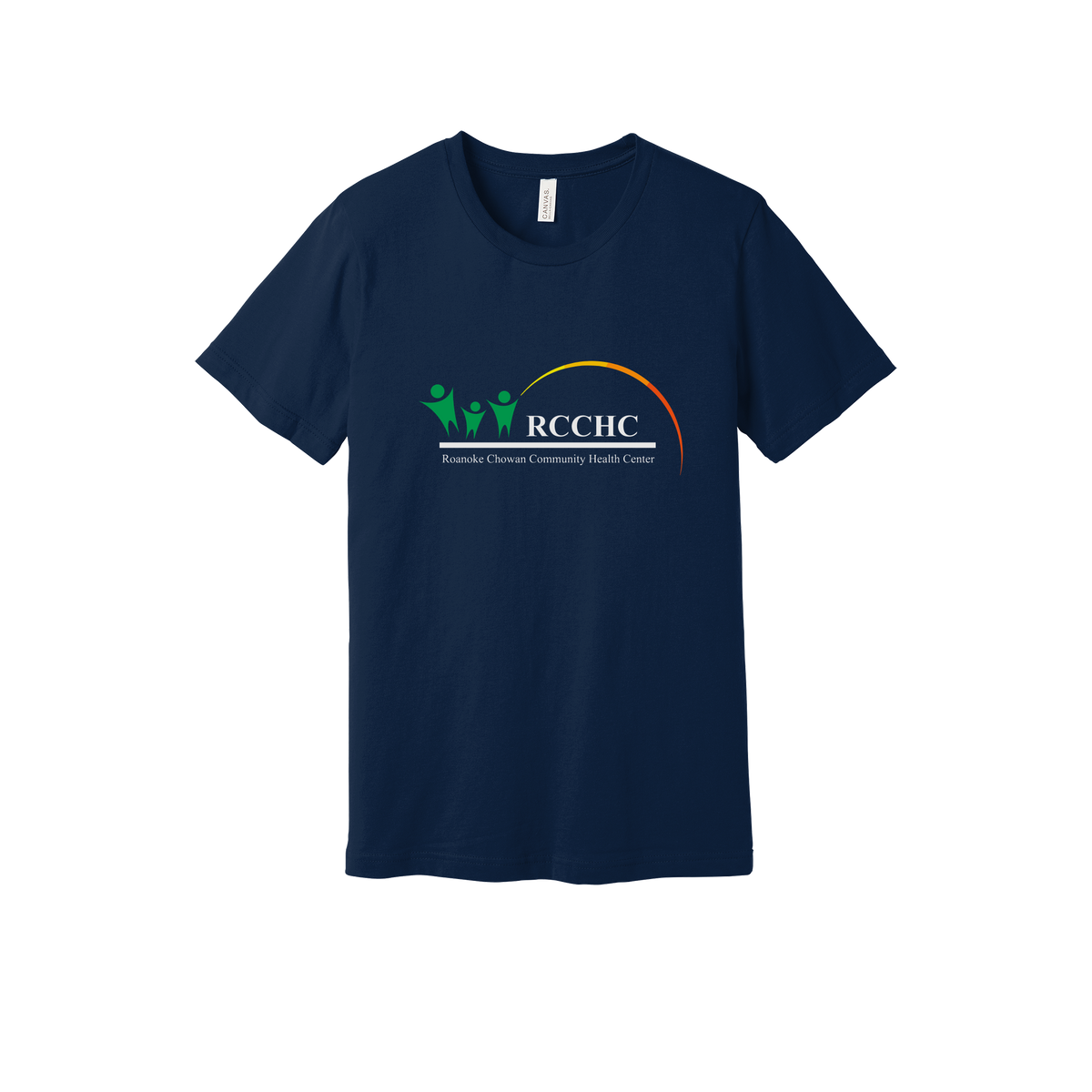 rcchc-everyday-essentials-clinic-short-sleeve-tee-dtf-front-BC3001-navy-flat-front