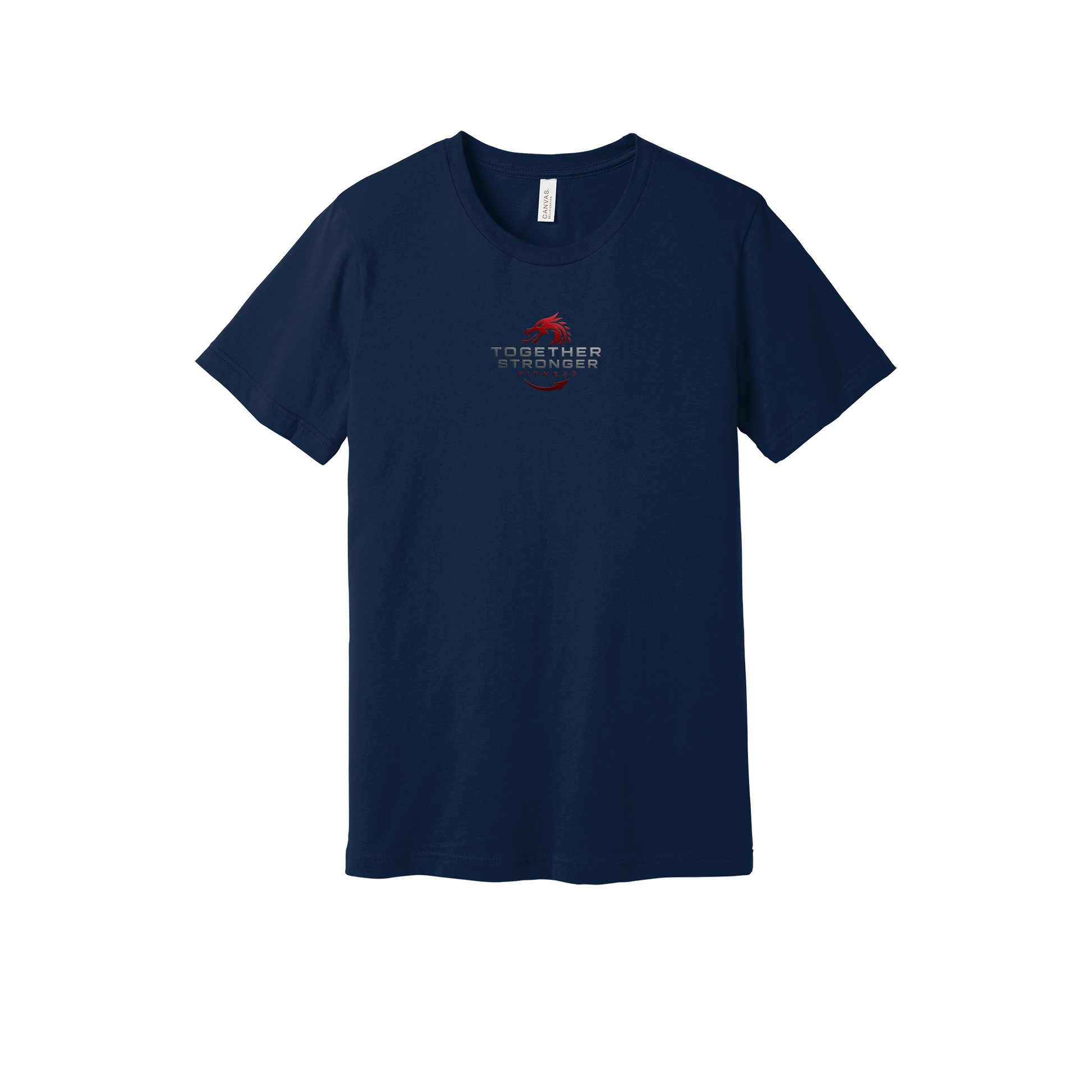 togetherstrongerfitness-everyday-essentials-short-sleeve-tee-dtf-front-BC3001-navy-flat-front