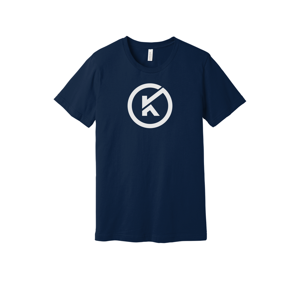 kitmanlabs-everyday-essentials-short-sleeve-tee-dtf-front-BC3001-navy-flat-front
