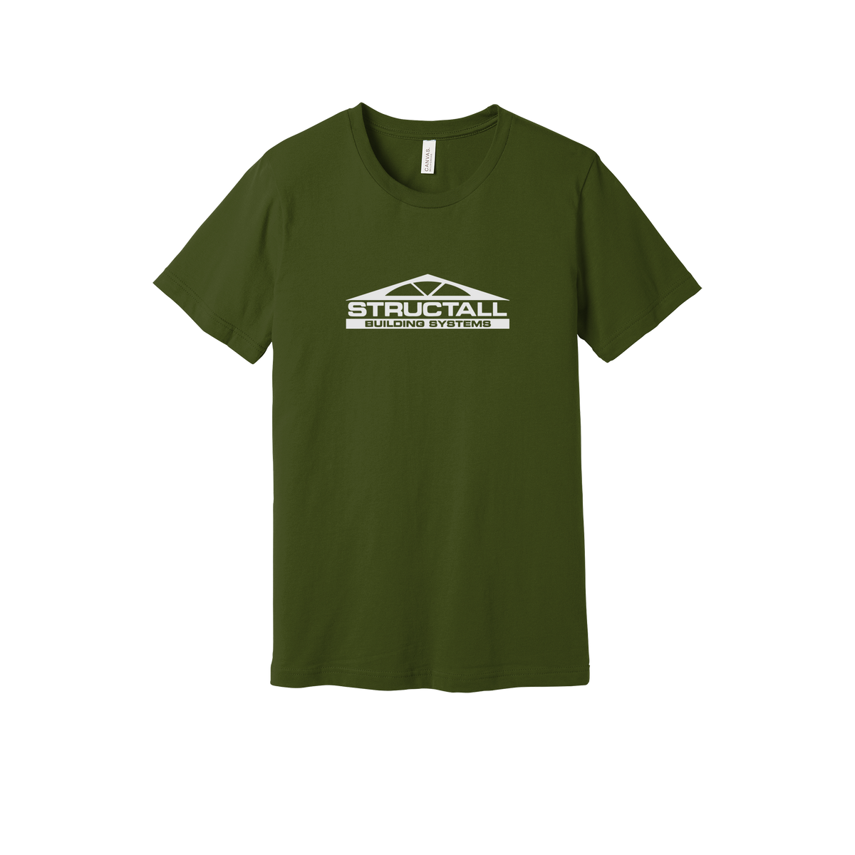 structall-everyday-essentials-short-sleeve-tee-dtf-front-BC3001-olive-flat-front