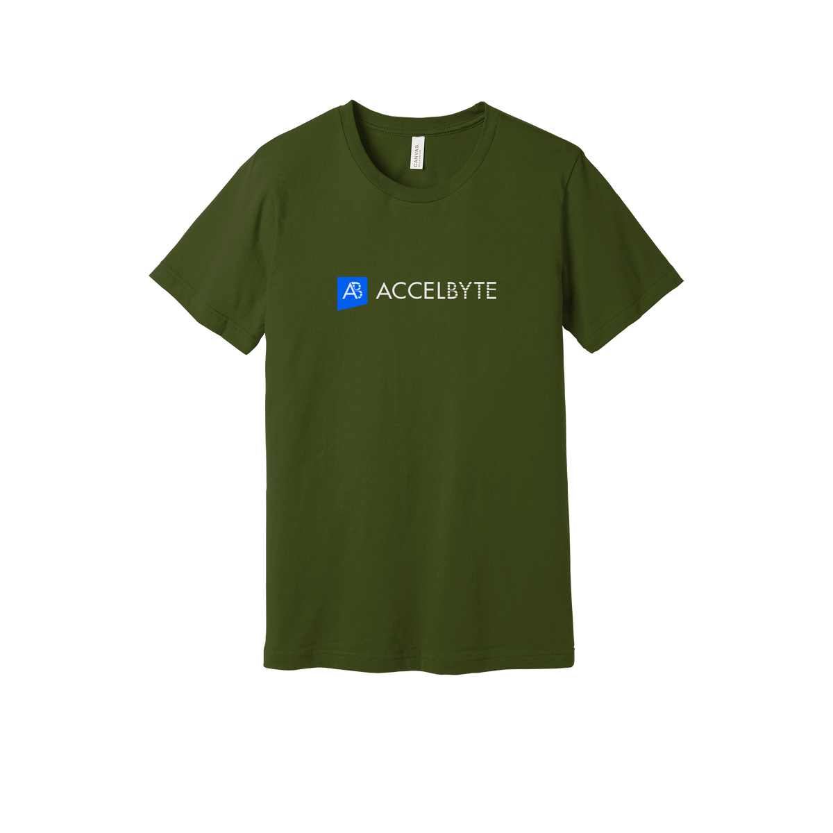 accelbyte-everyday-essentials-short-sleeve-tee-dtf-front-BC3001-olive-flat-front