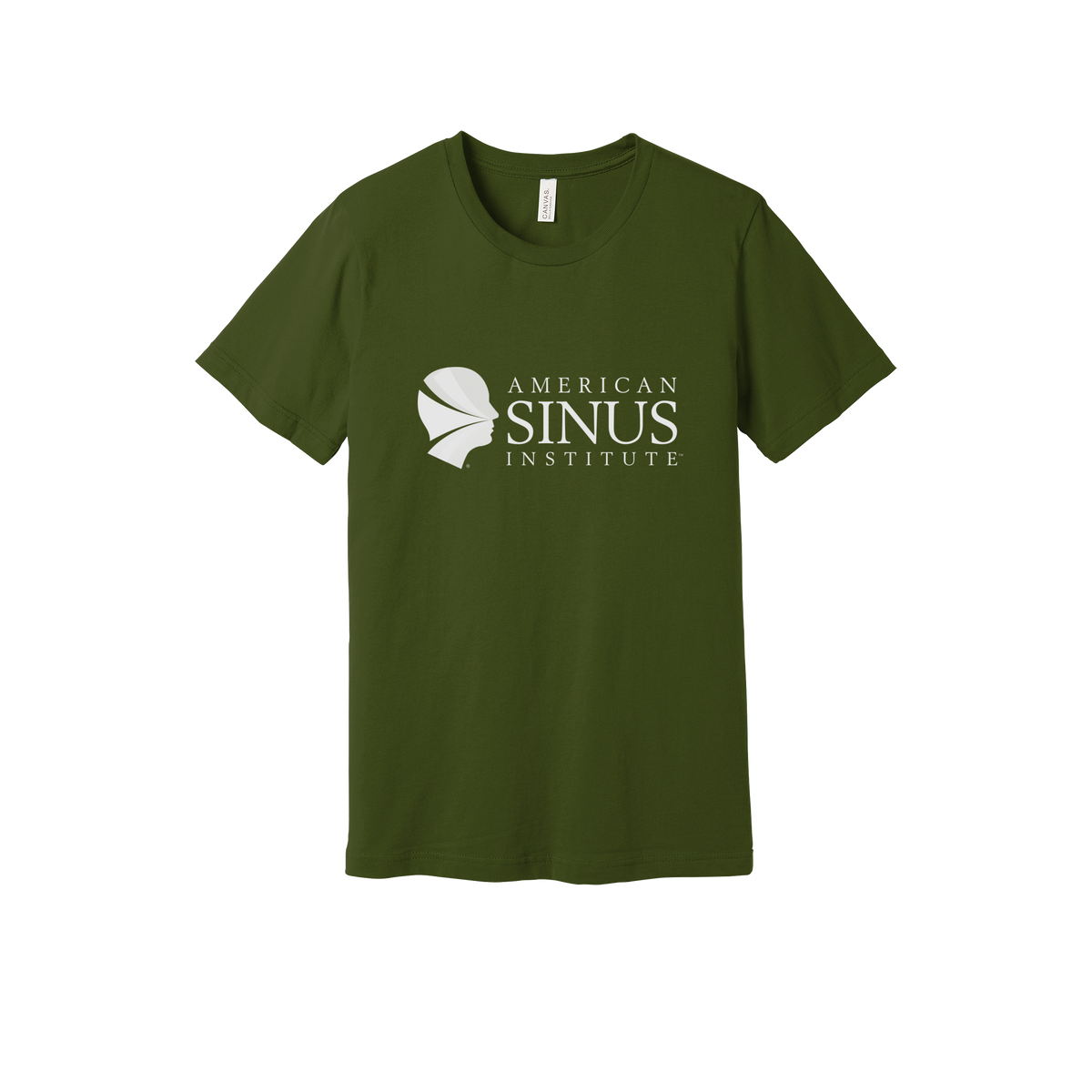 americansinus-everyday-essentials-clinic-short-sleeve-tee-dtf-front-BC3001-olive-flat-front