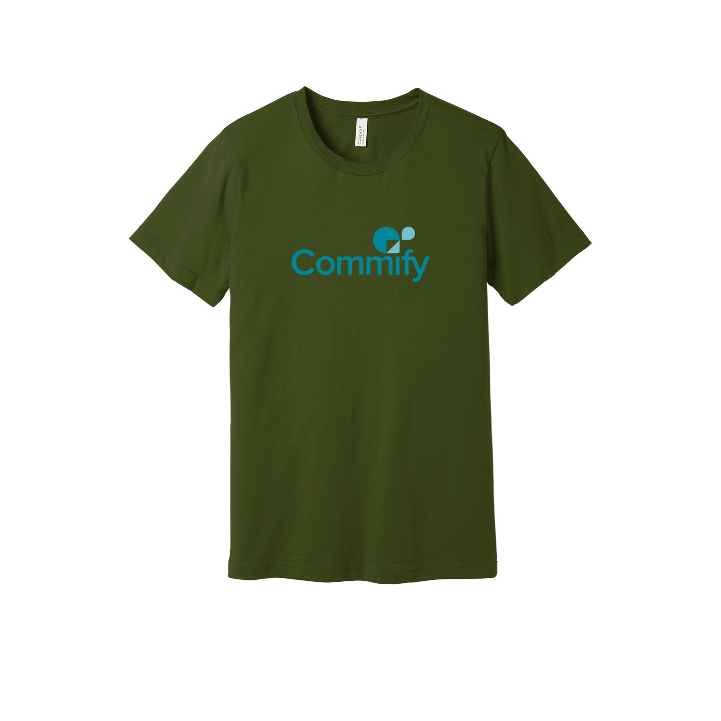 commify-everyday-essentials-short-sleeve-tee-dtf-front-BC3001-olive-flat-front