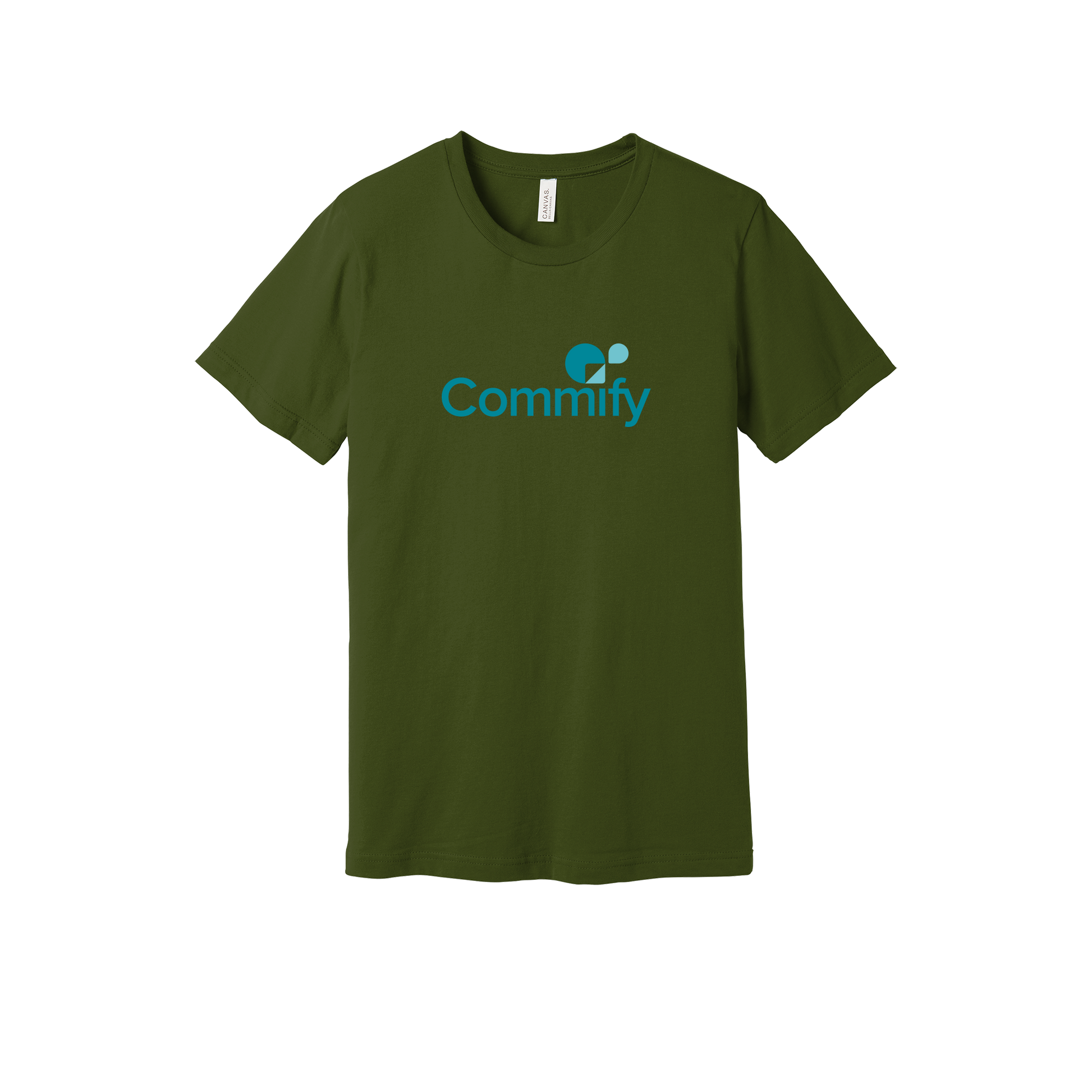 commify-everyday-essentials-short-sleeve-tee-dtf-front-BC3001-olive-flat-front