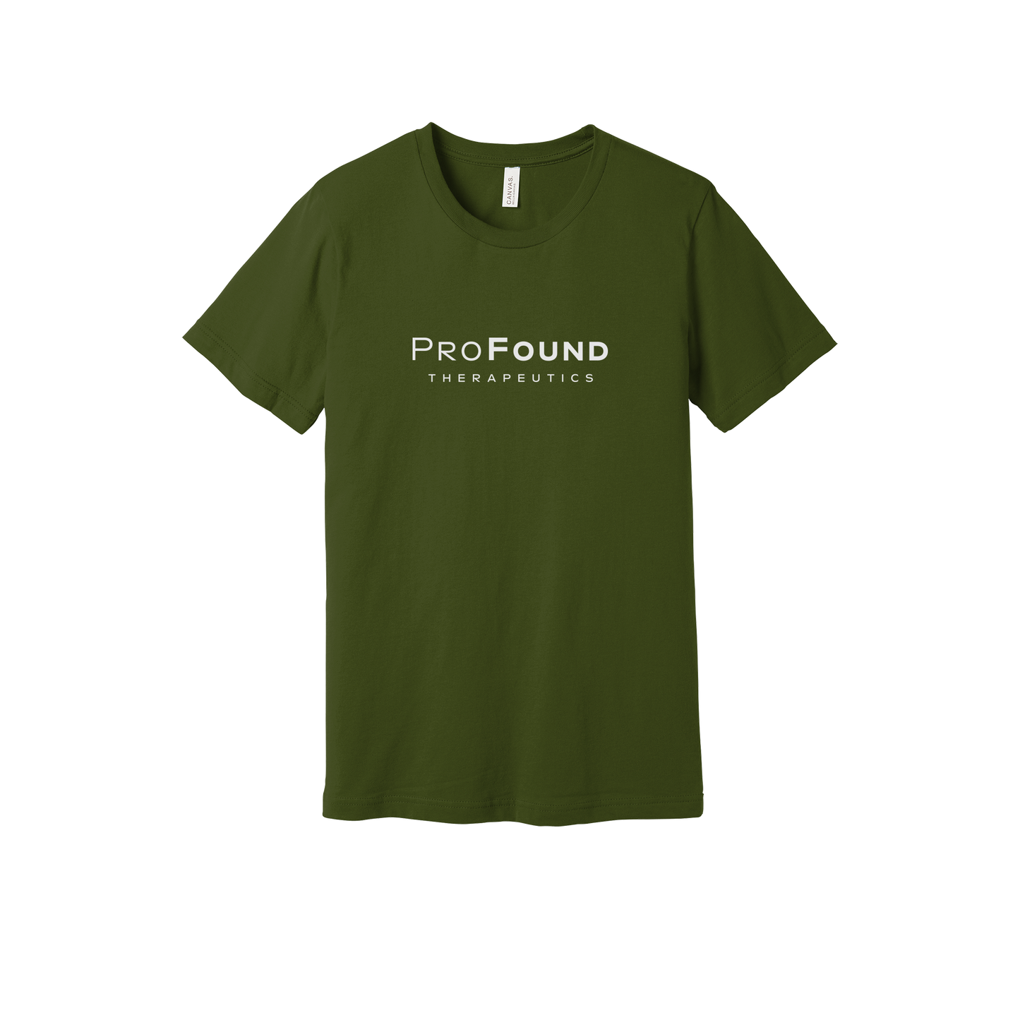 profoundtx-everyday-essentials-short-sleeve-tee-dtf-front-BC3001-olive-flat-front