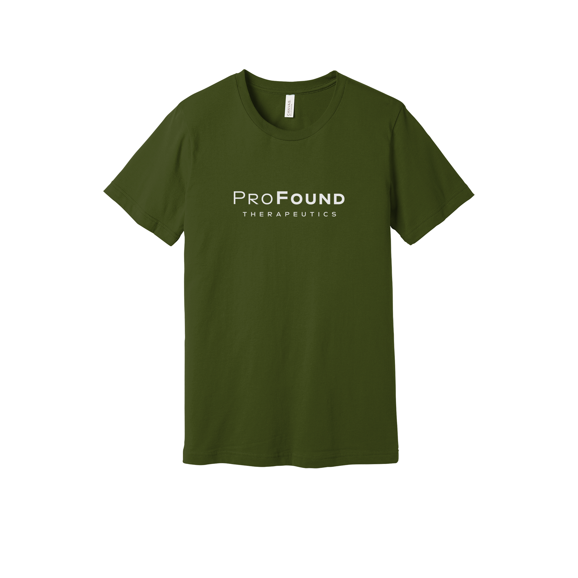 profoundtx-everyday-essentials-short-sleeve-tee-dtf-front-BC3001-olive-flat-front