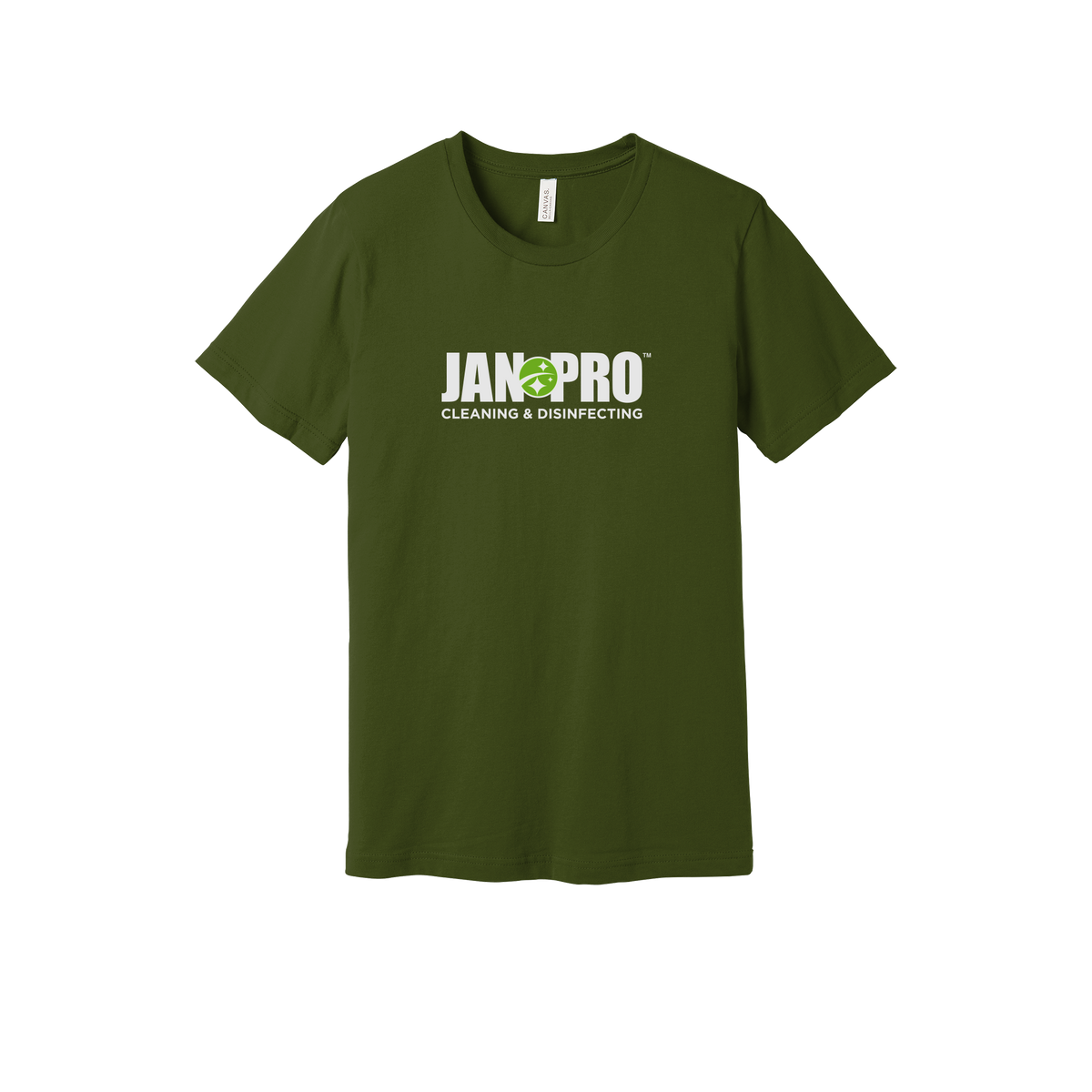 jan-pro-everyday-essentials-short-sleeve-tee-dtf-front-BC3001-olive-flat-front