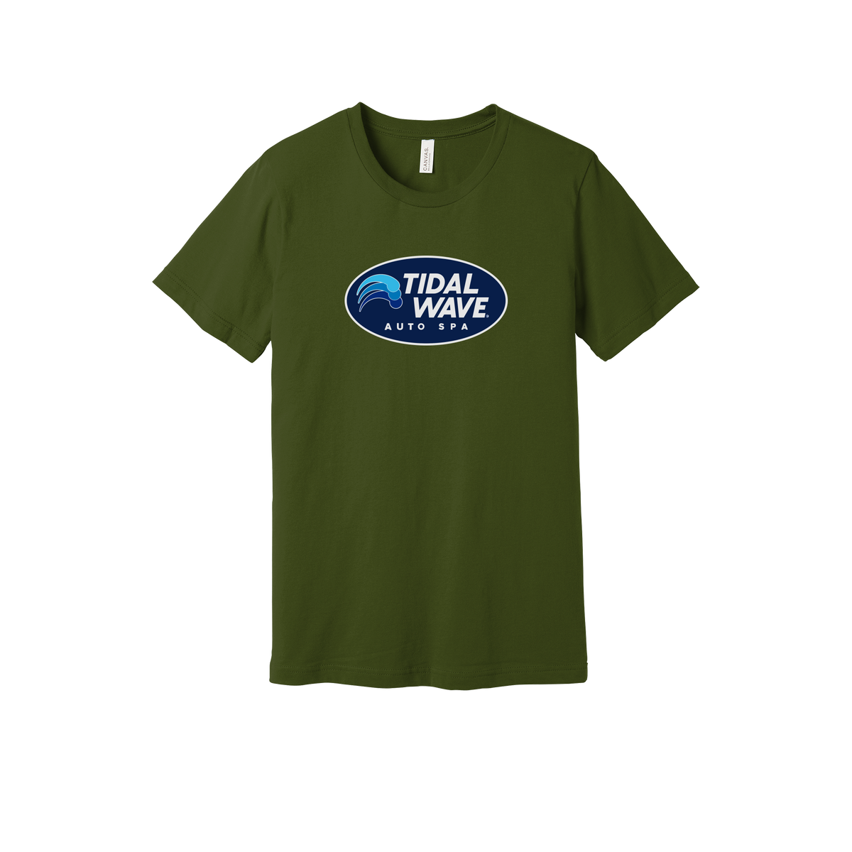 tidalwaveautospa-everyday-essentials-short-sleeve-tee-dtf-front-BC3001-olive-flat-front