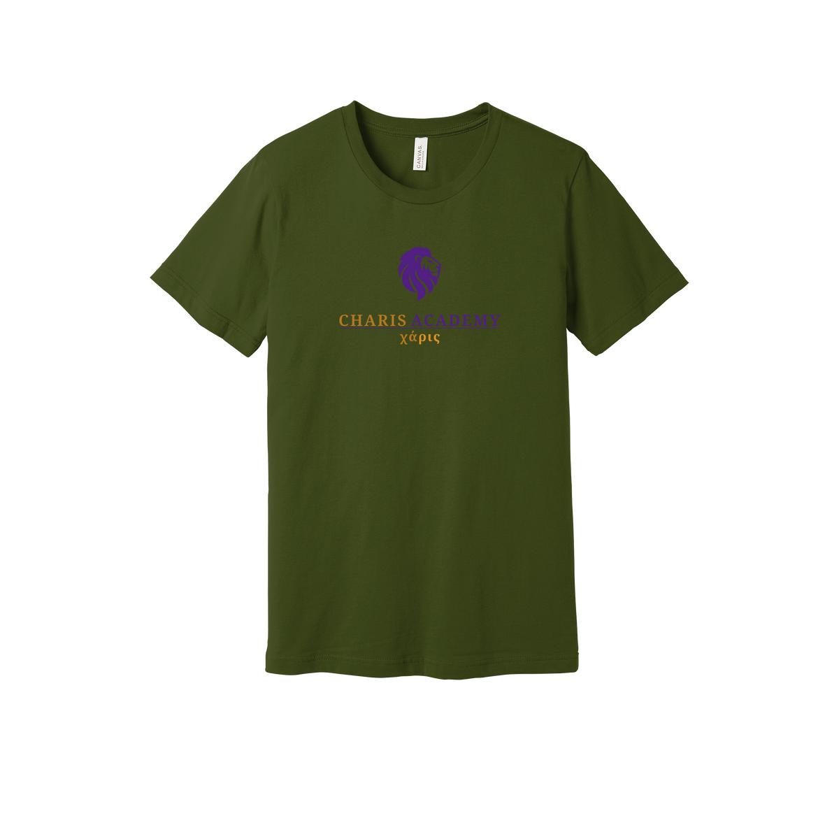 cahazleton-everyday-essentials-short-sleeve-tee-dtf-front-BC3001-olive-flat-front