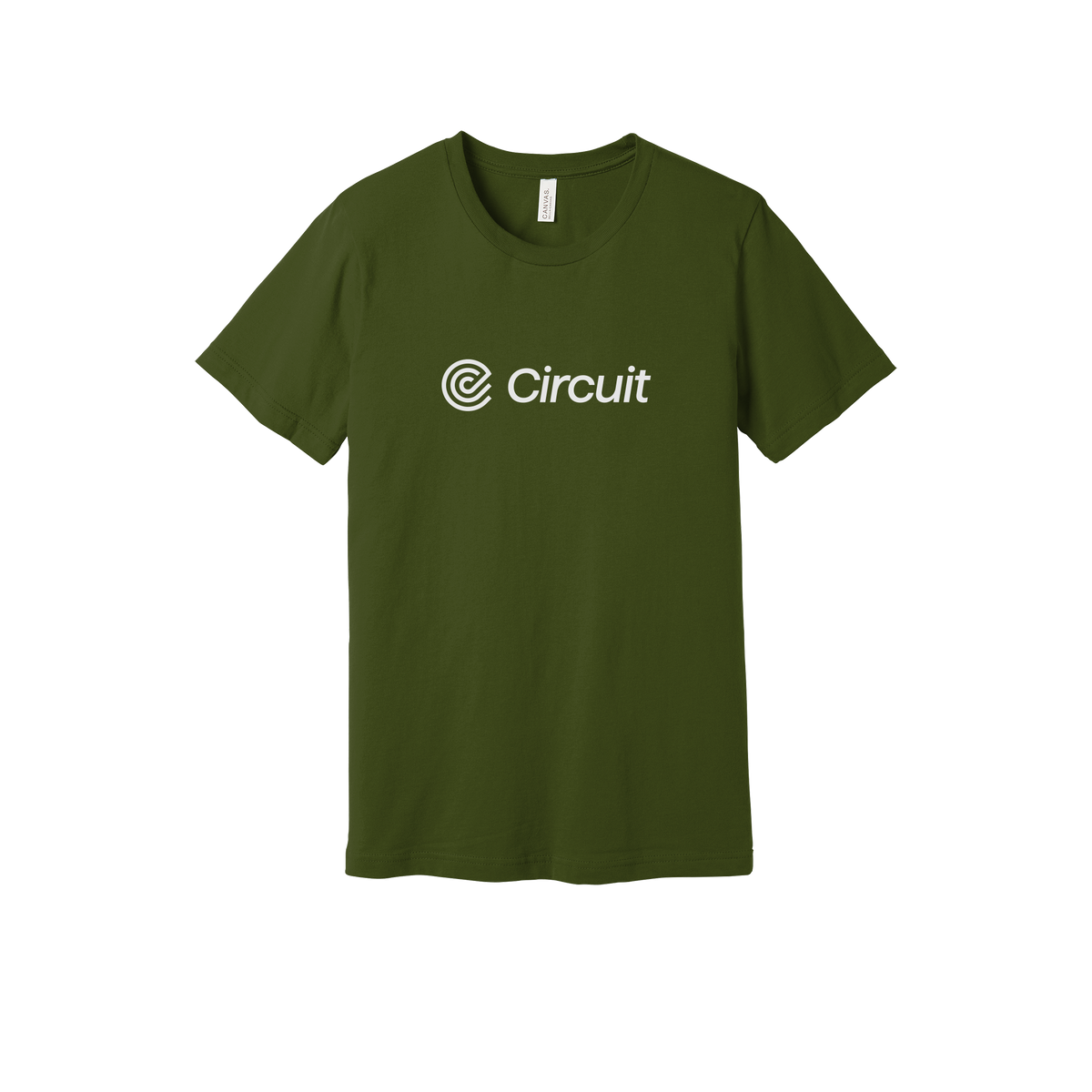 ridecircuit-everyday-essentials-short-sleeve-tee-dtf-front-BC3001-olive-flat-front