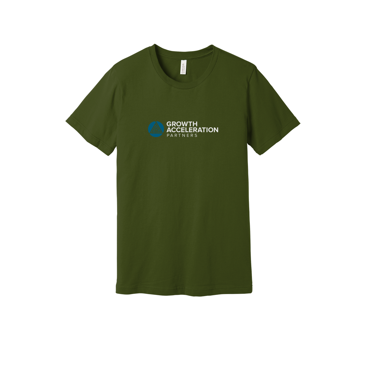 growthaccelerationpartners-everyday-essentials-short-sleeve-tee-dtf-front-BC3001-olive-flat-front