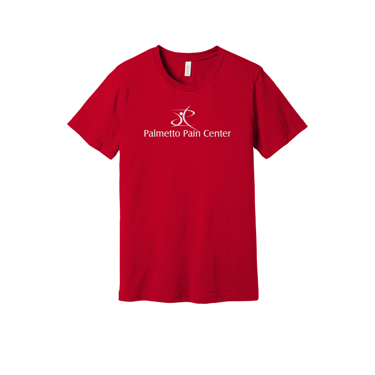 palmetto-pain-center-everyday-essentials-clinic-short-sleeve-tee-dtf-front-BC3001-red-flat-front