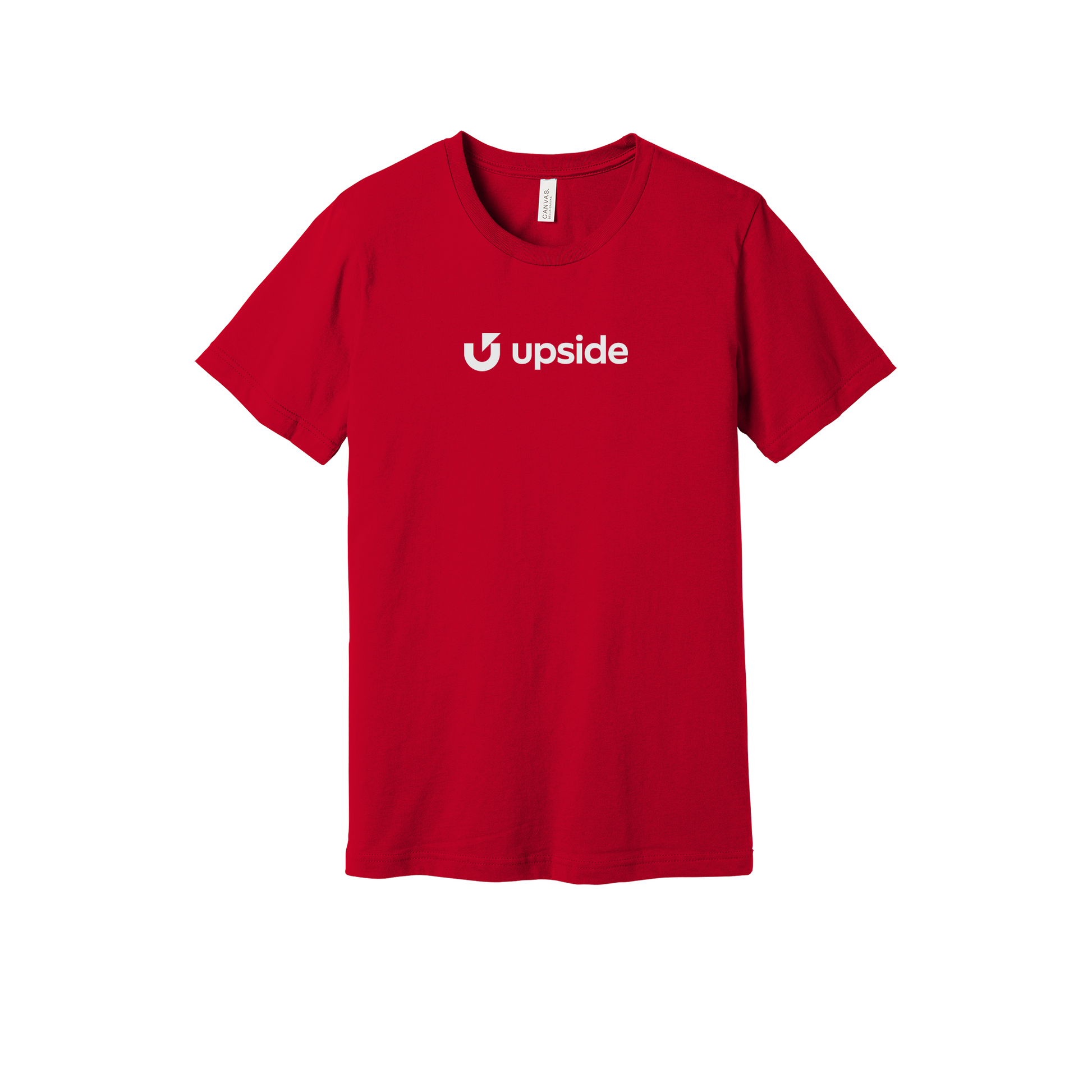 upside-everyday-essentials-short-sleeve-tee-dtf-front-BC3001-red-flat-front