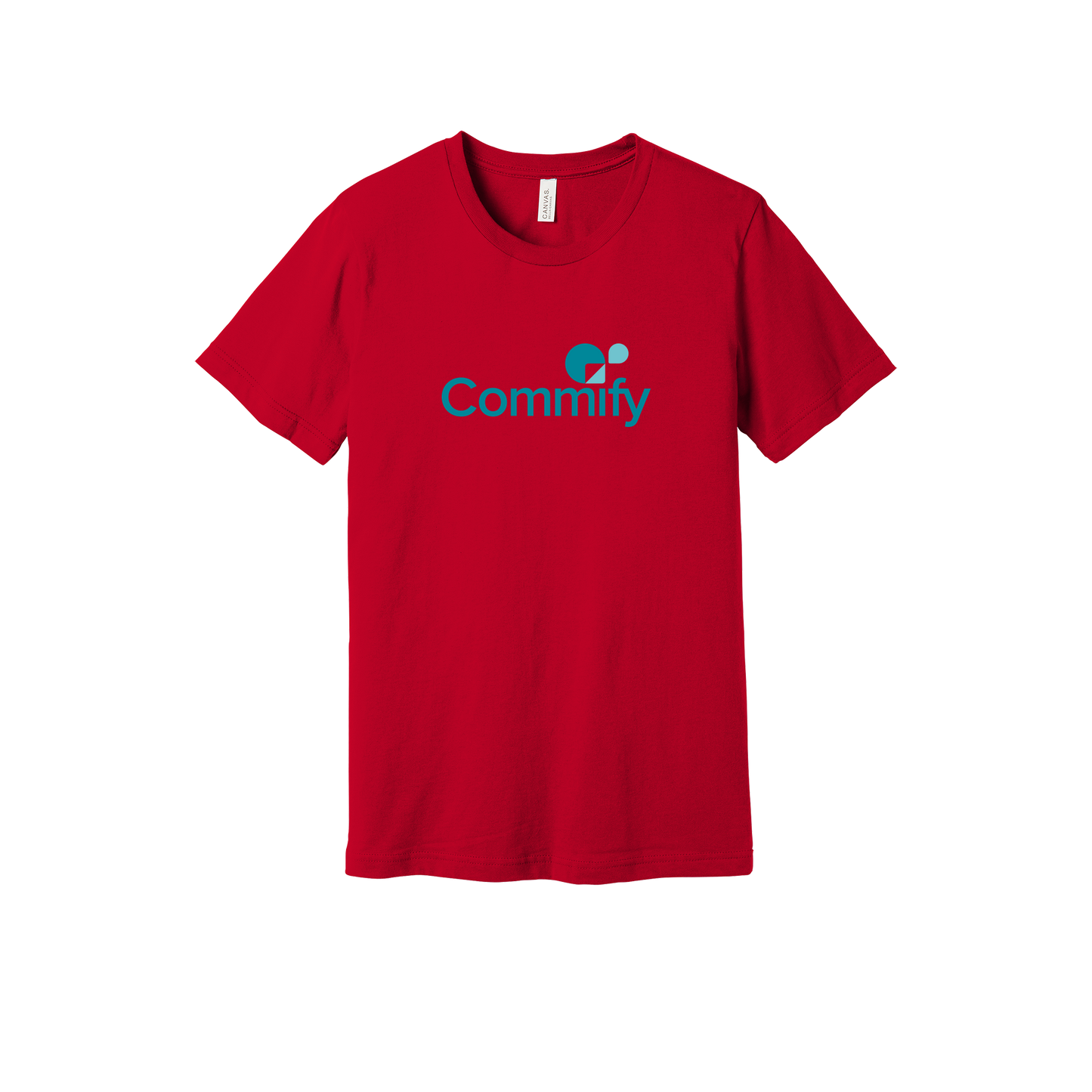 commify-everyday-essentials-short-sleeve-tee-dtf-front-BC3001-red-flat-front