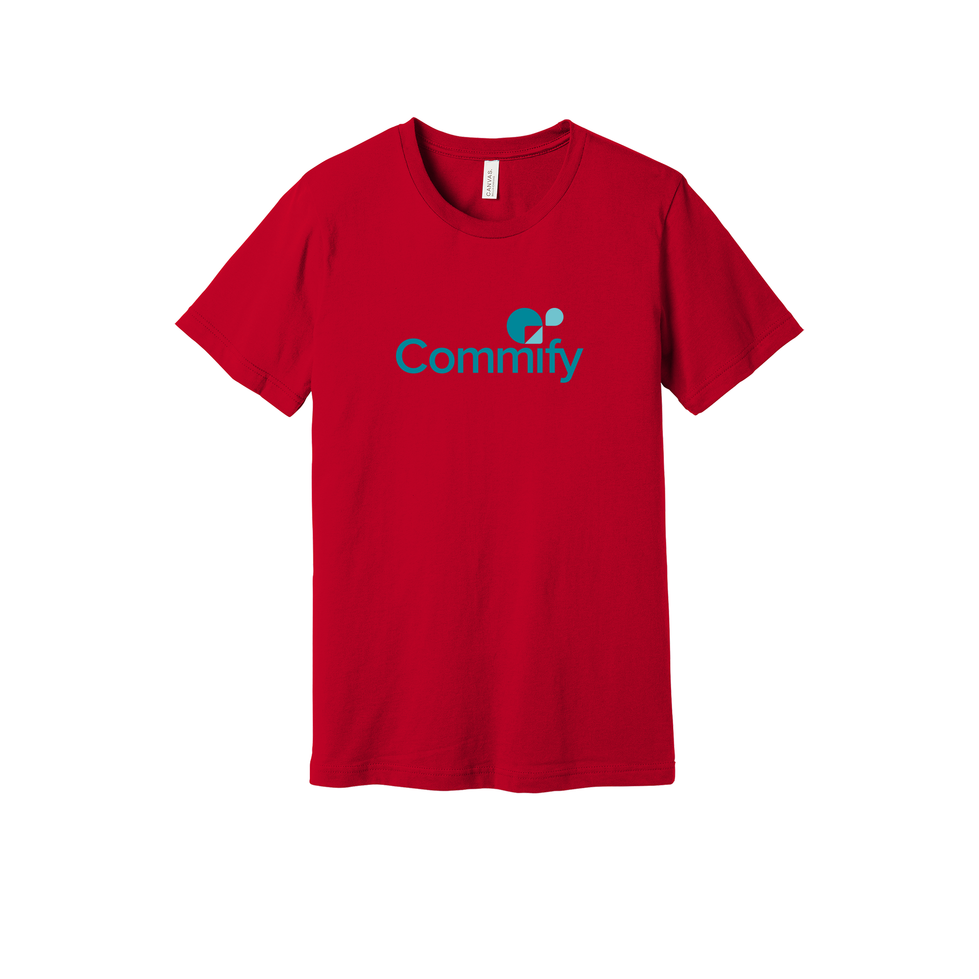commify-everyday-essentials-short-sleeve-tee-dtf-front-BC3001-red-flat-front