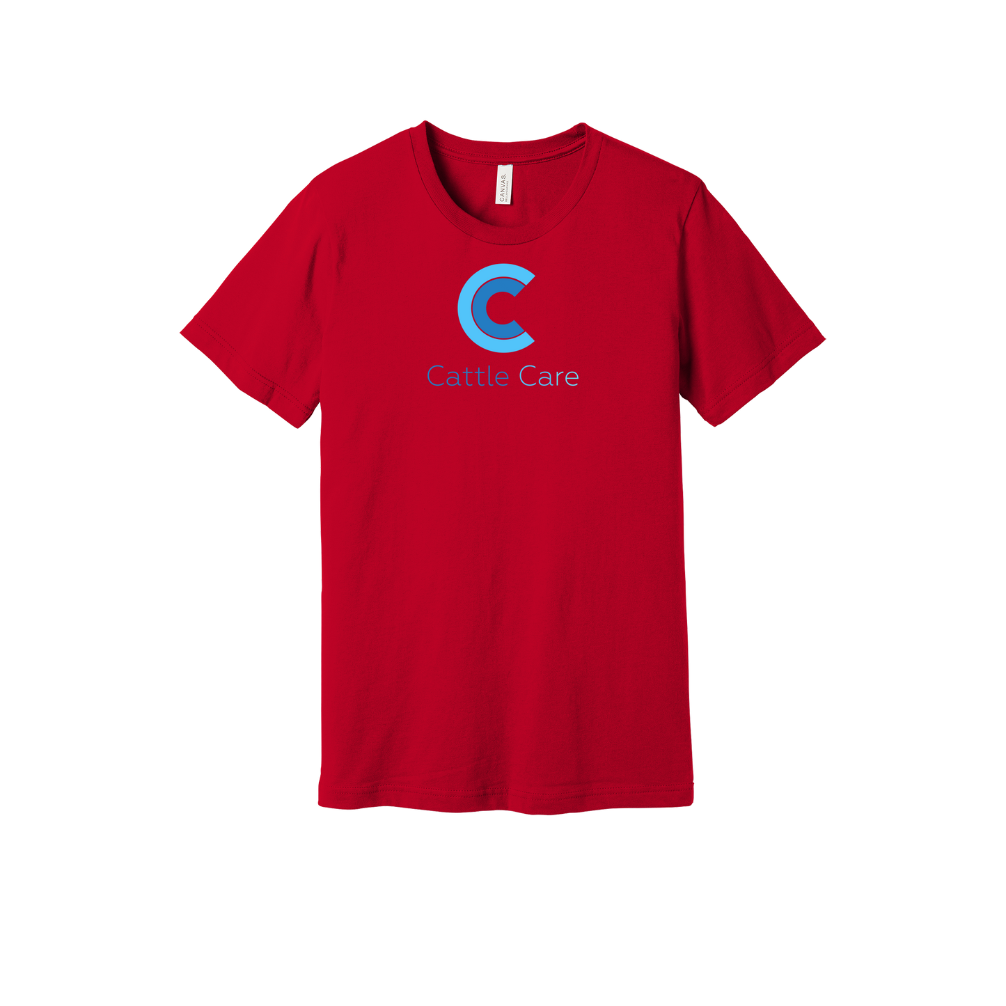 cattle-care-everyday-essentials-short-sleeve-tee-dtf-front-BC3001-red-flat-front