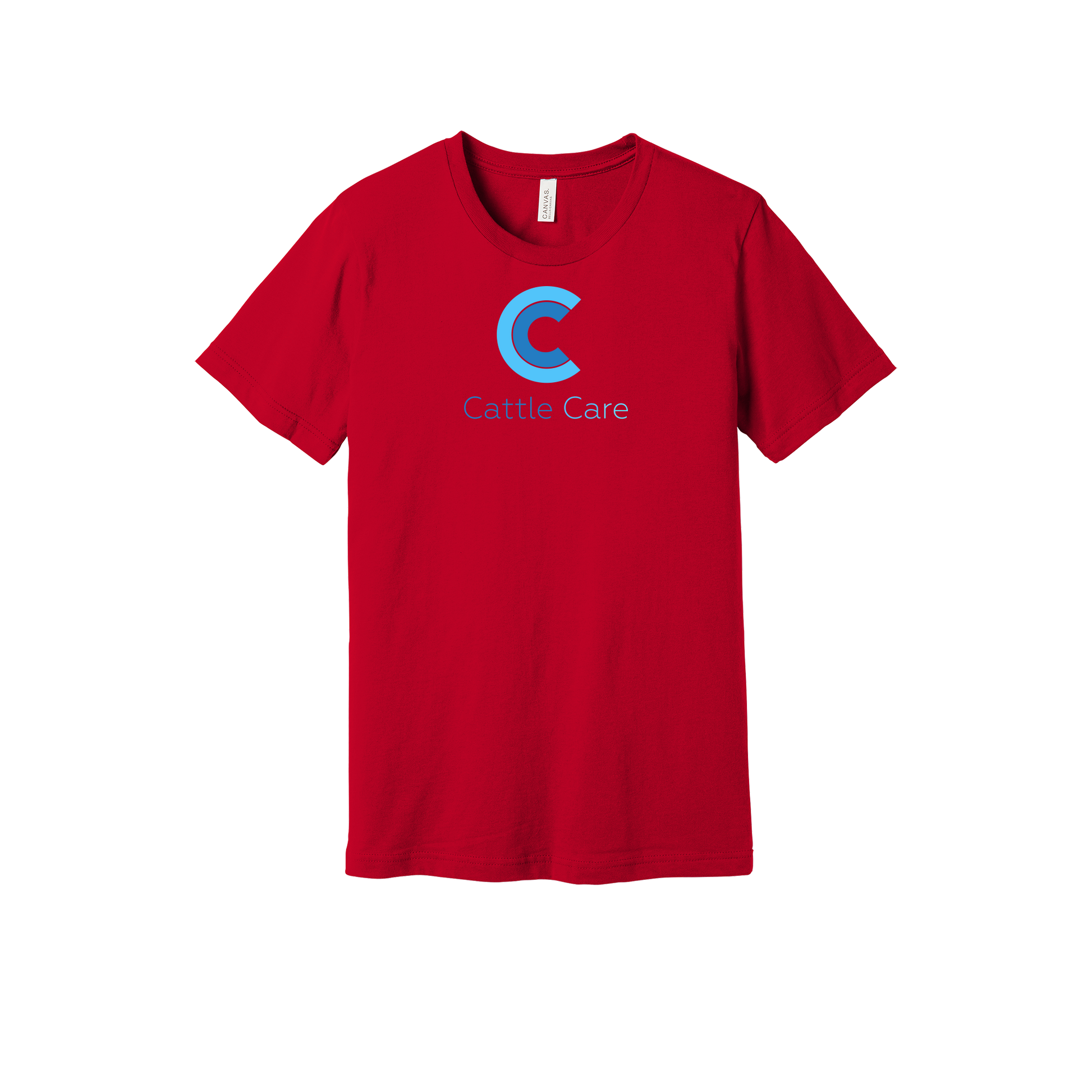 cattle-care-everyday-essentials-short-sleeve-tee-dtf-front-BC3001-red-flat-front
