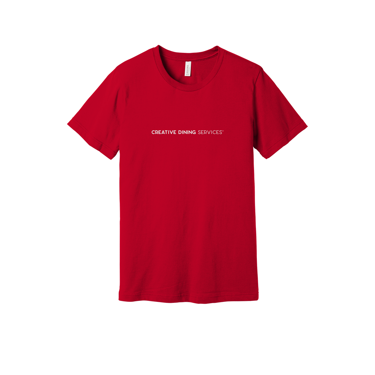 creativedining-everyday-essentials-short-sleeve-tee-dtf-front-BC3001-red-flat-front